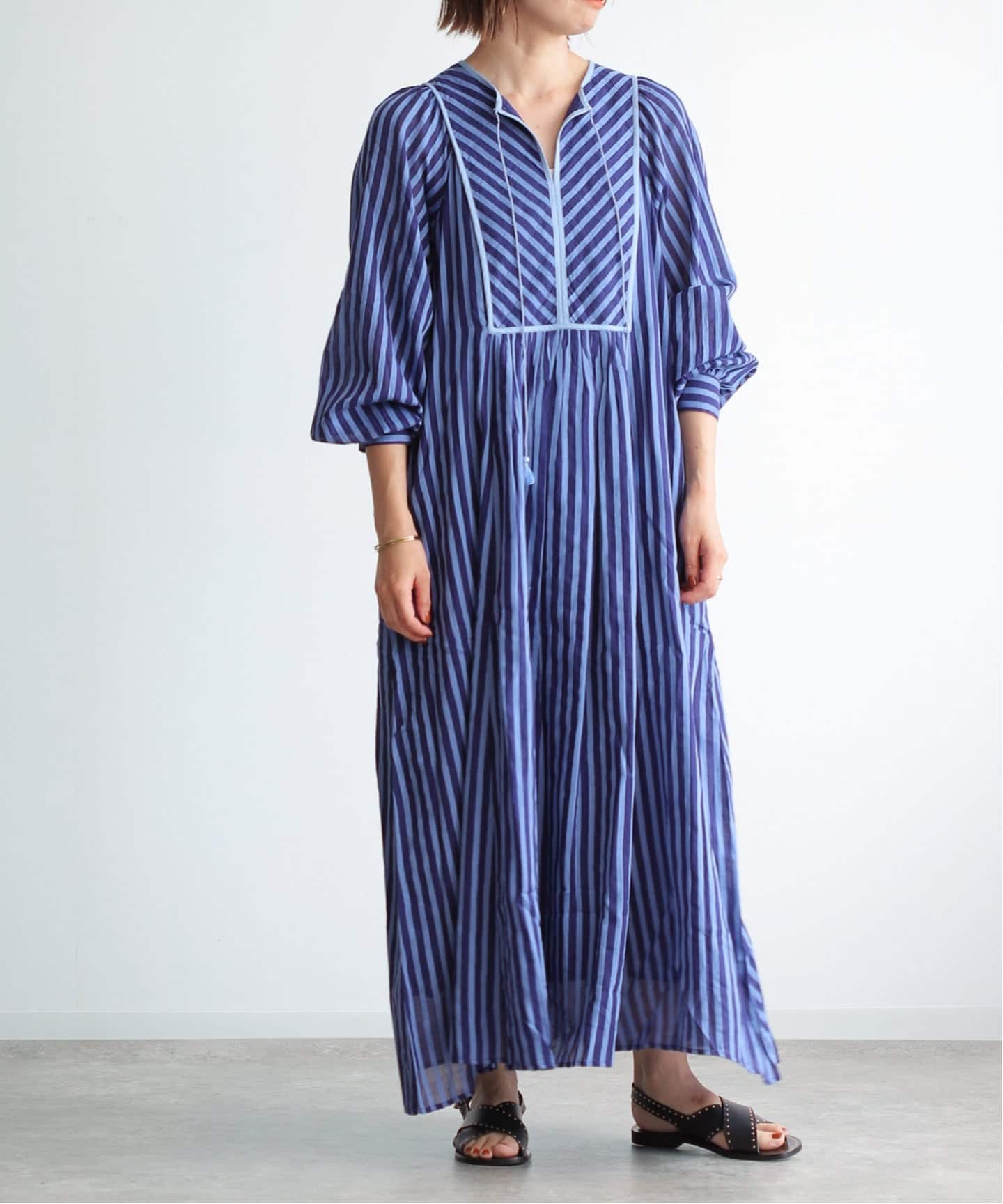 ne Quittez pas/ヌキテパ】Stripe Gather Dress（大人サイズ