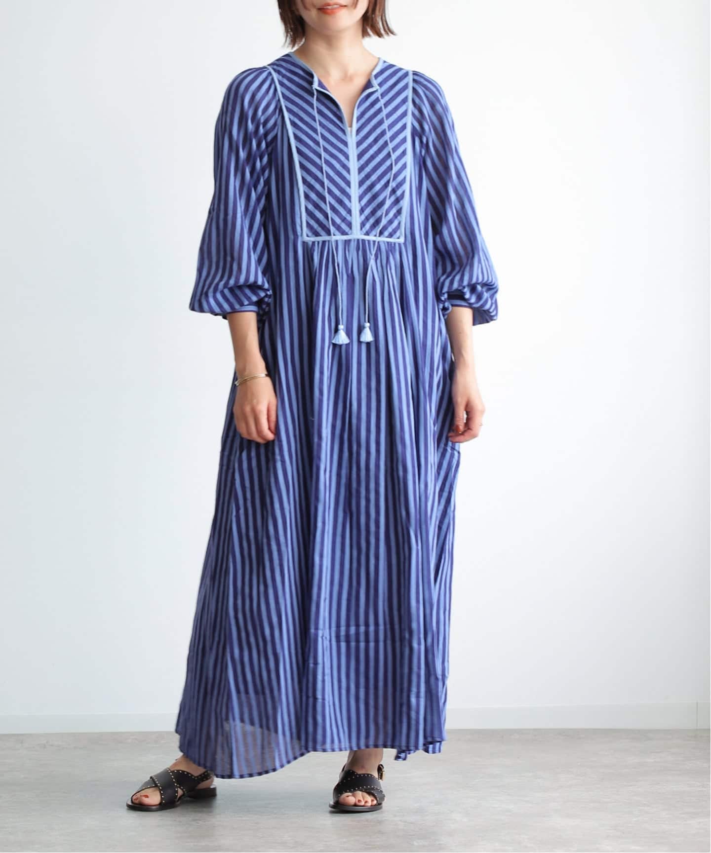 ne Quittez pas/ヌキテパ】Stripe Gather Dress（大人サイズ