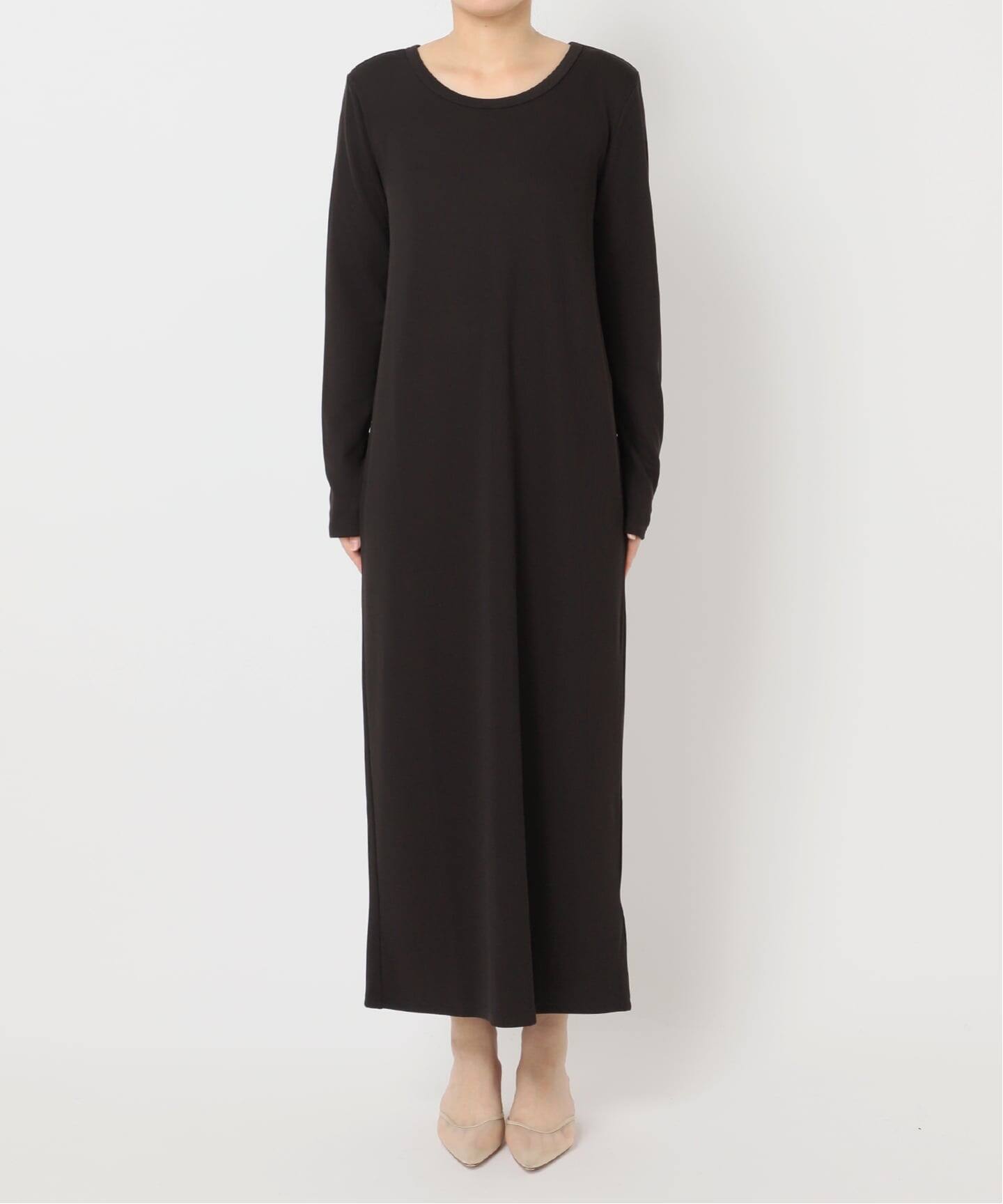 Plag Rib ロングスリーブ ワンピース ブラウン 38 追加予約》Rib ロングスリーブ ワンピース 3（ワンピース）｜Plage