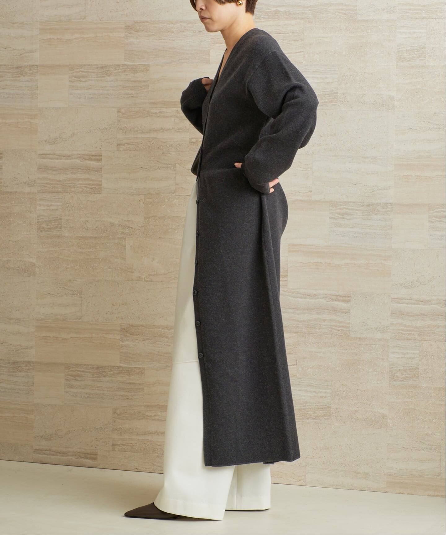 にこ/plageプラージュ/セミフレアシャツワンピース/ホワイト36/レア 予約》Shape cardigan ワンピース（ワンピース）｜Plage（プラージュ