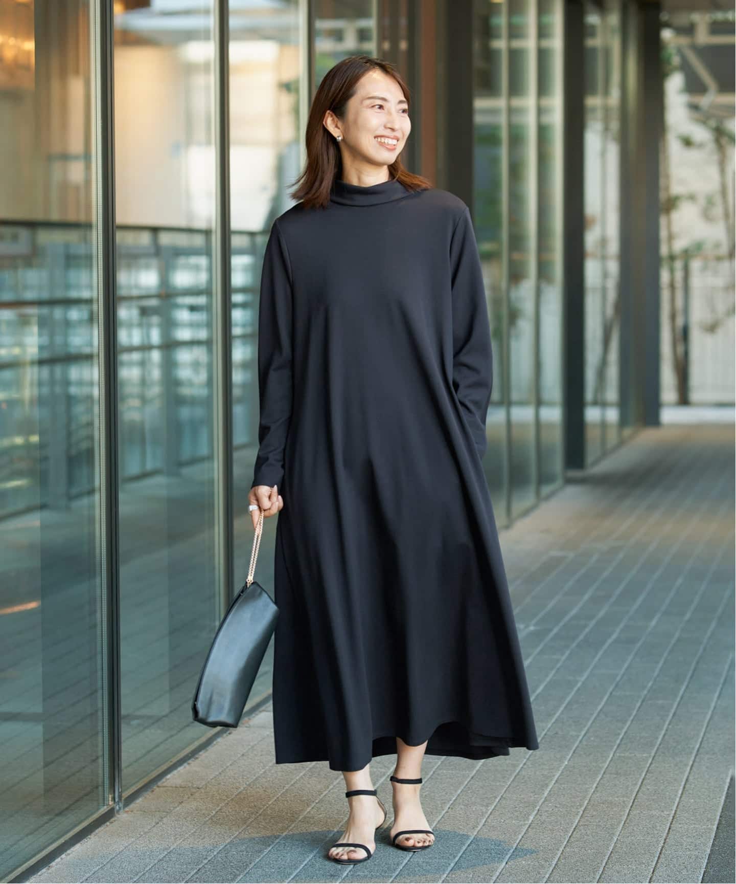 VERMEILparienaイエナ【29日のみ特価】毎年人気ワンピースタイルよく 追加2》2WAYロールカラーワンピース（ワンピース）｜VERMEIL par iena