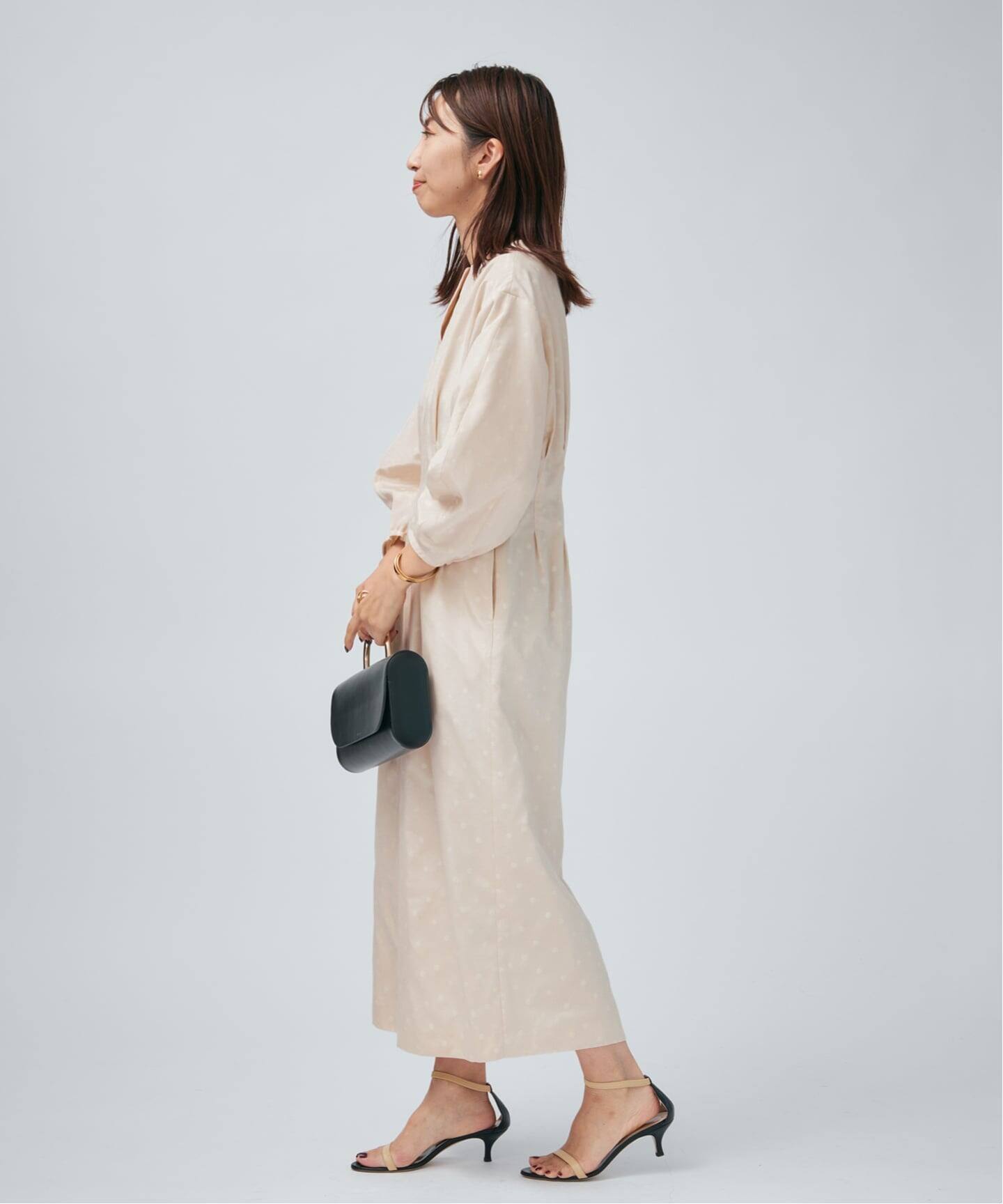 予約》DOTジャガード ウエストシェイプワンピース（ワンピース