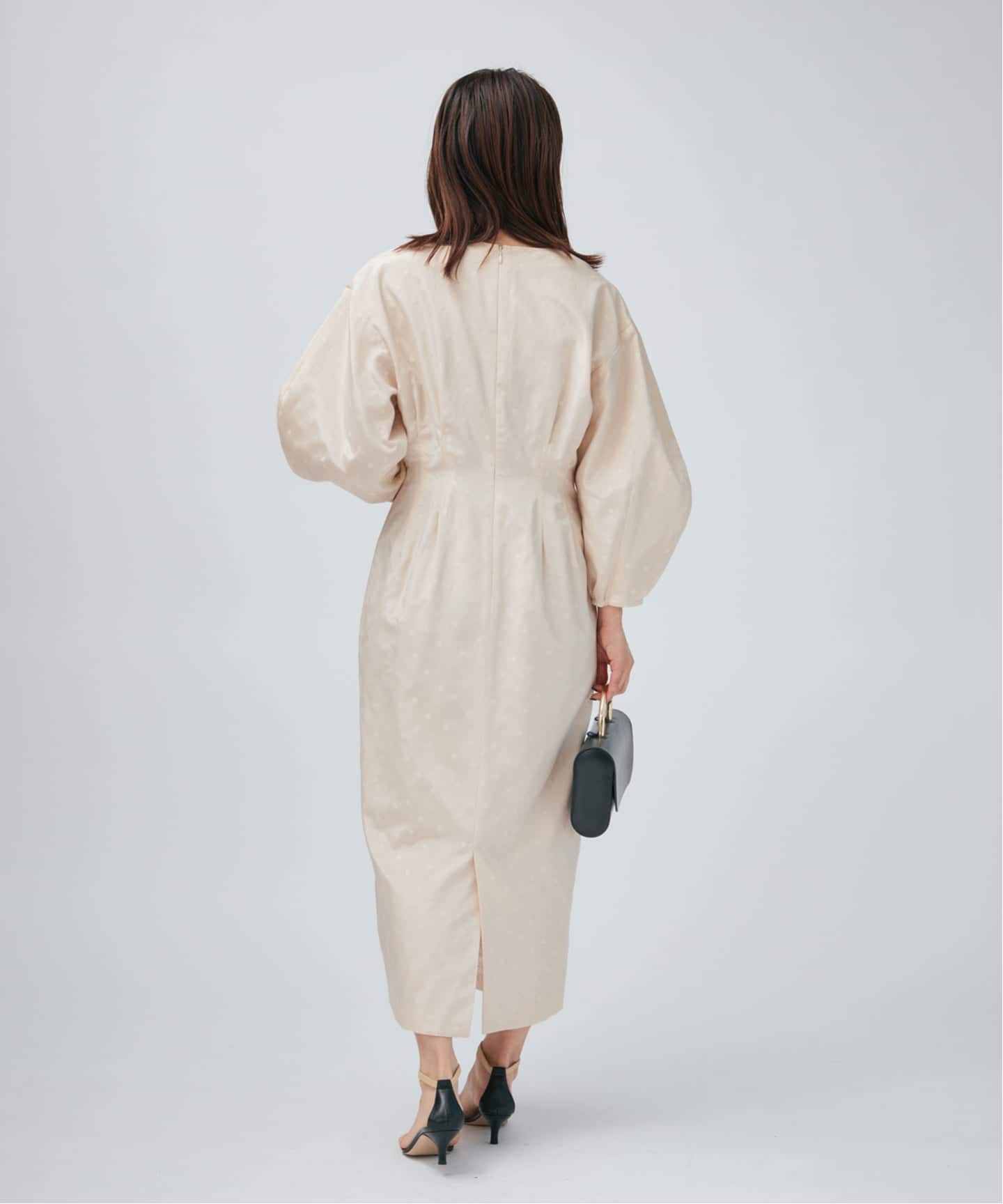 予約》DOTジャガード ウエストシェイプワンピース（ワンピース