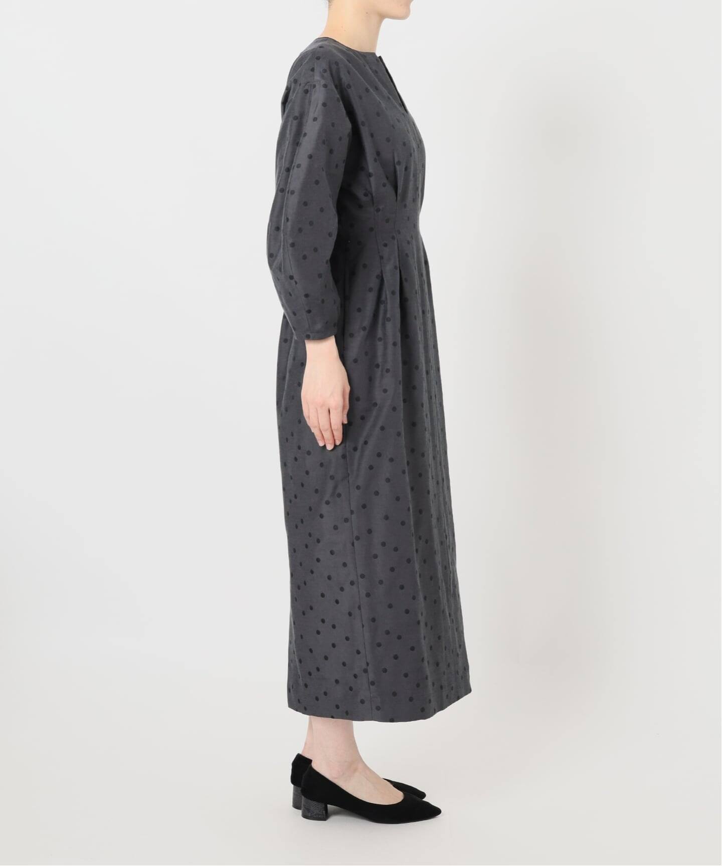 予約》DOTジャガード ウエストシェイプワンピース（ワンピース