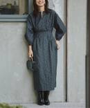 《予約》DOTジャガード ウエストシェイプワンピース