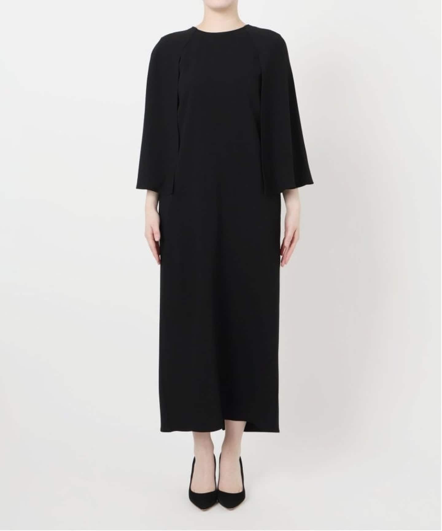 ACEPOLYバックサテンケープ風ワンピース（ワンピース）｜VERMEIL par