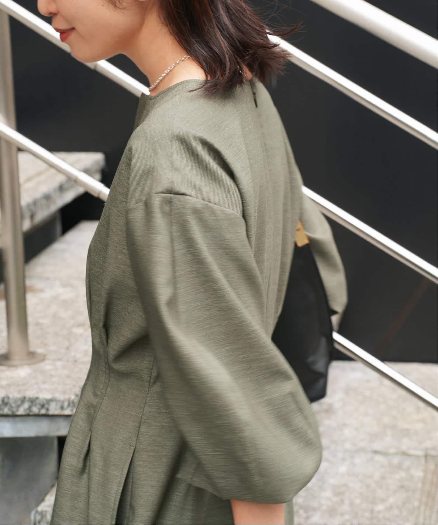 一部WEB限定》FLAXASA jewel ox ウエストシェイプワンピース