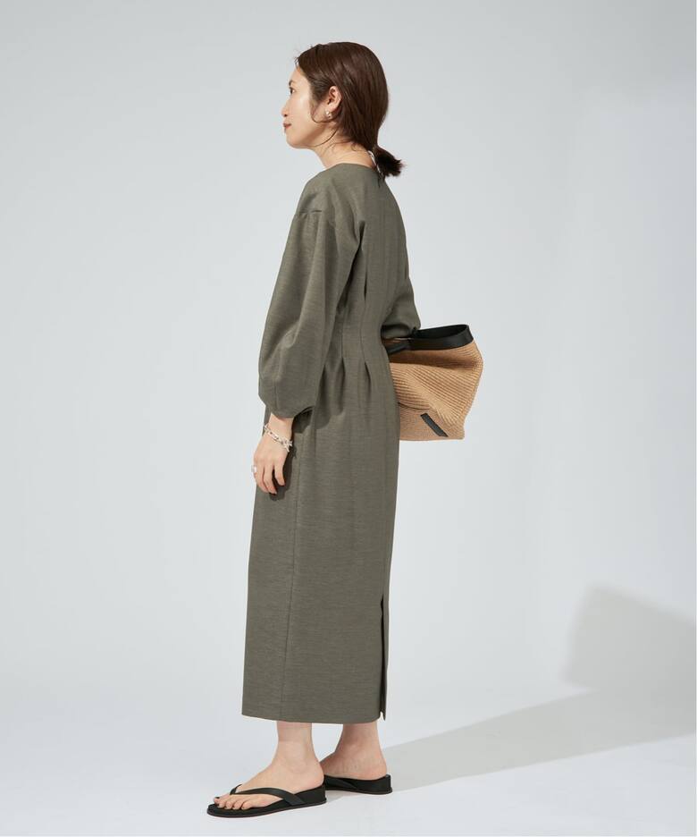 一部WEB限定》FLAXASA jewel ox ウエストシェイプワンピース 
