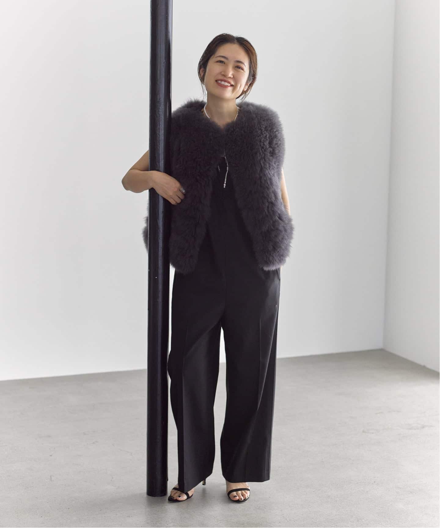 一部カラーWEB限定》Lace Neck オールインワン（つなぎ