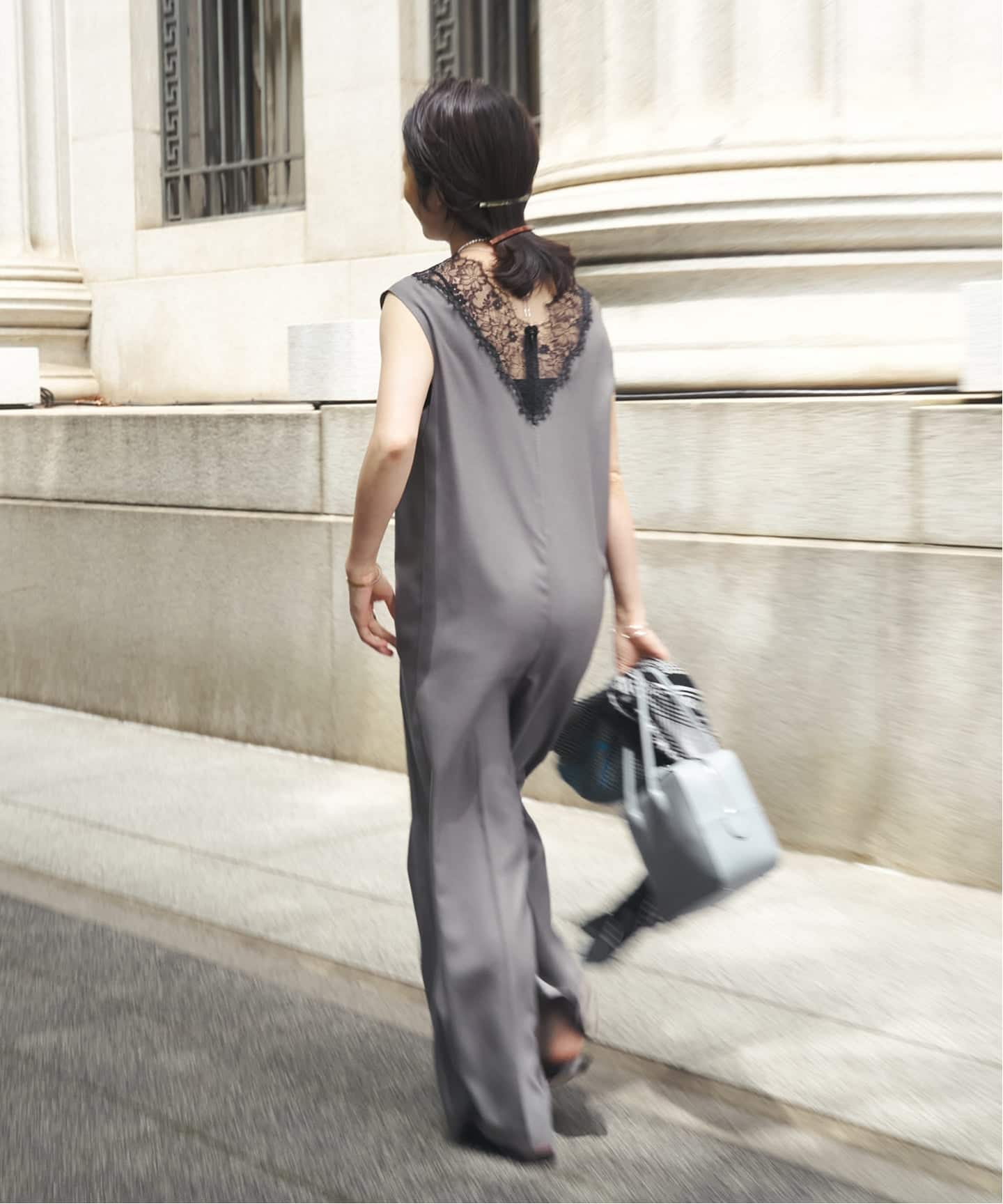 VERMEIL par iena Lace Neck オールインワン 一部カラーWEB限定》Lace Neck オールインワン（つなぎ