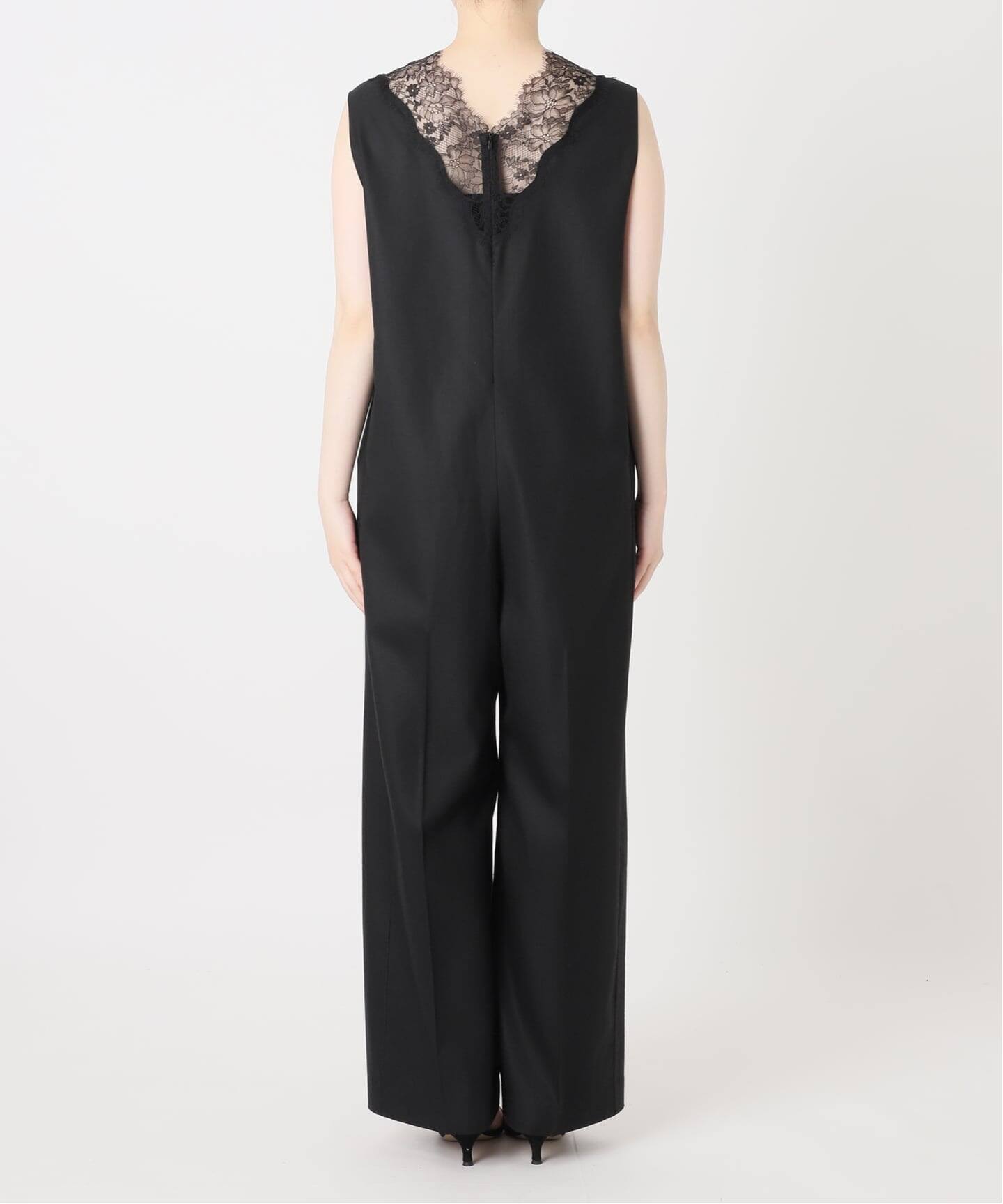 一部カラーWEB限定／予約》Lace Neck オールインワン（つなぎ
