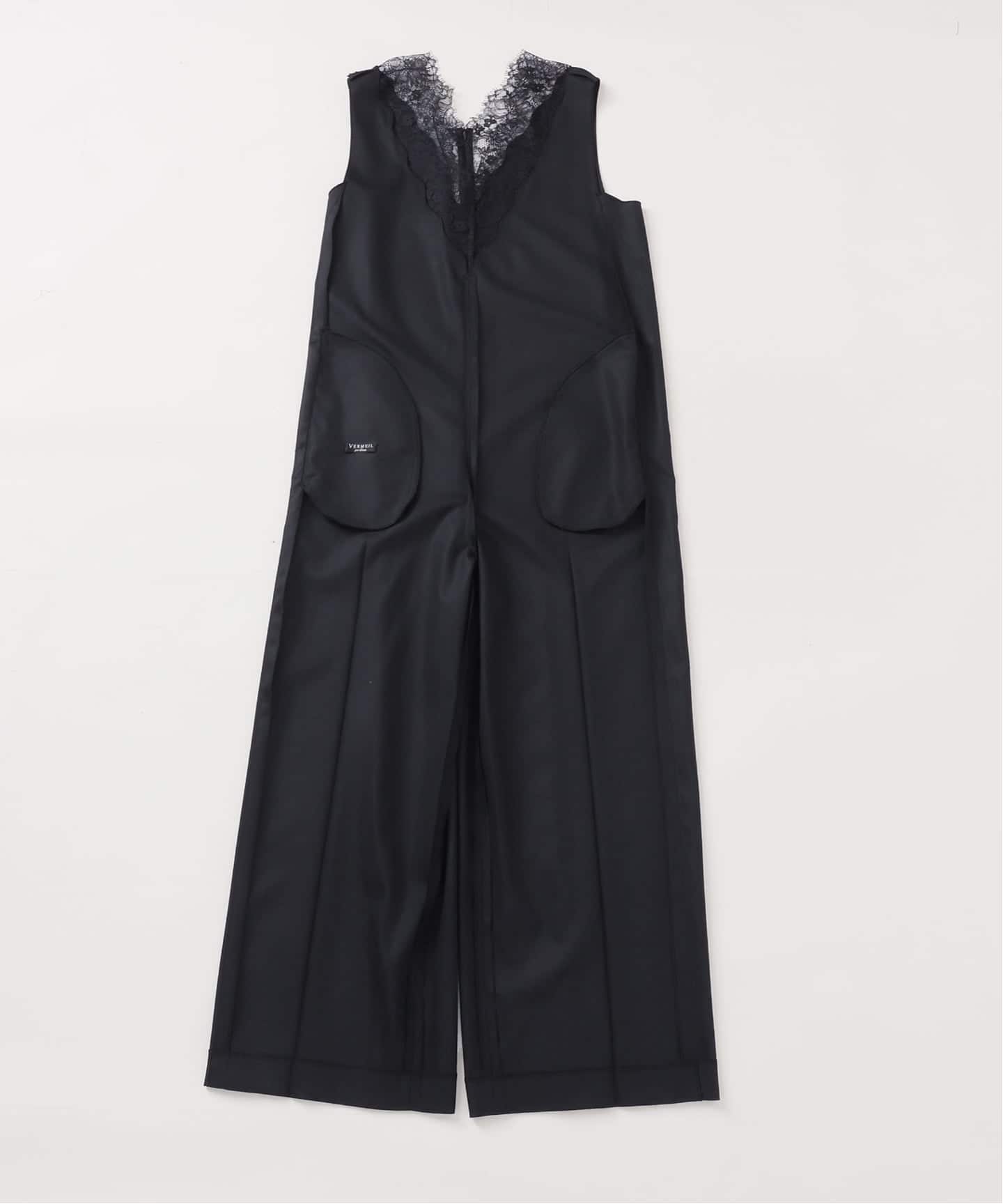 一部カラーWEB限定／予約》Lace Neck オールインワン（つなぎ