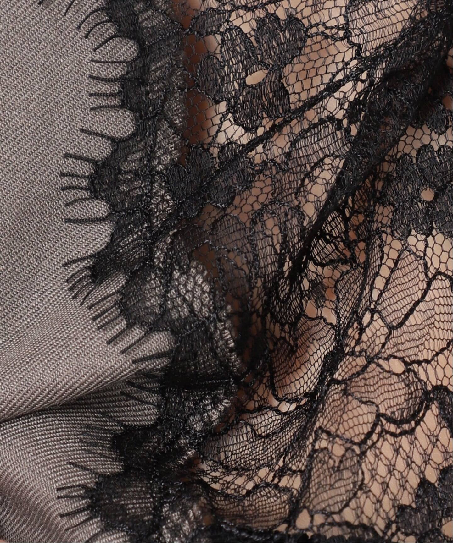一部カラーWEB限定》Lace Neck オールインワン（つなぎ