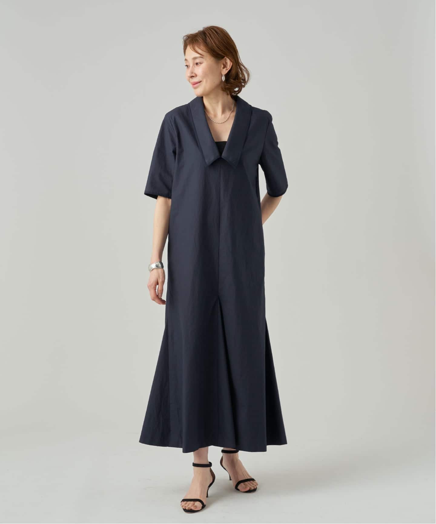 Cotton Linen Flare Dress（ワンピース）｜VERMEIL par iena