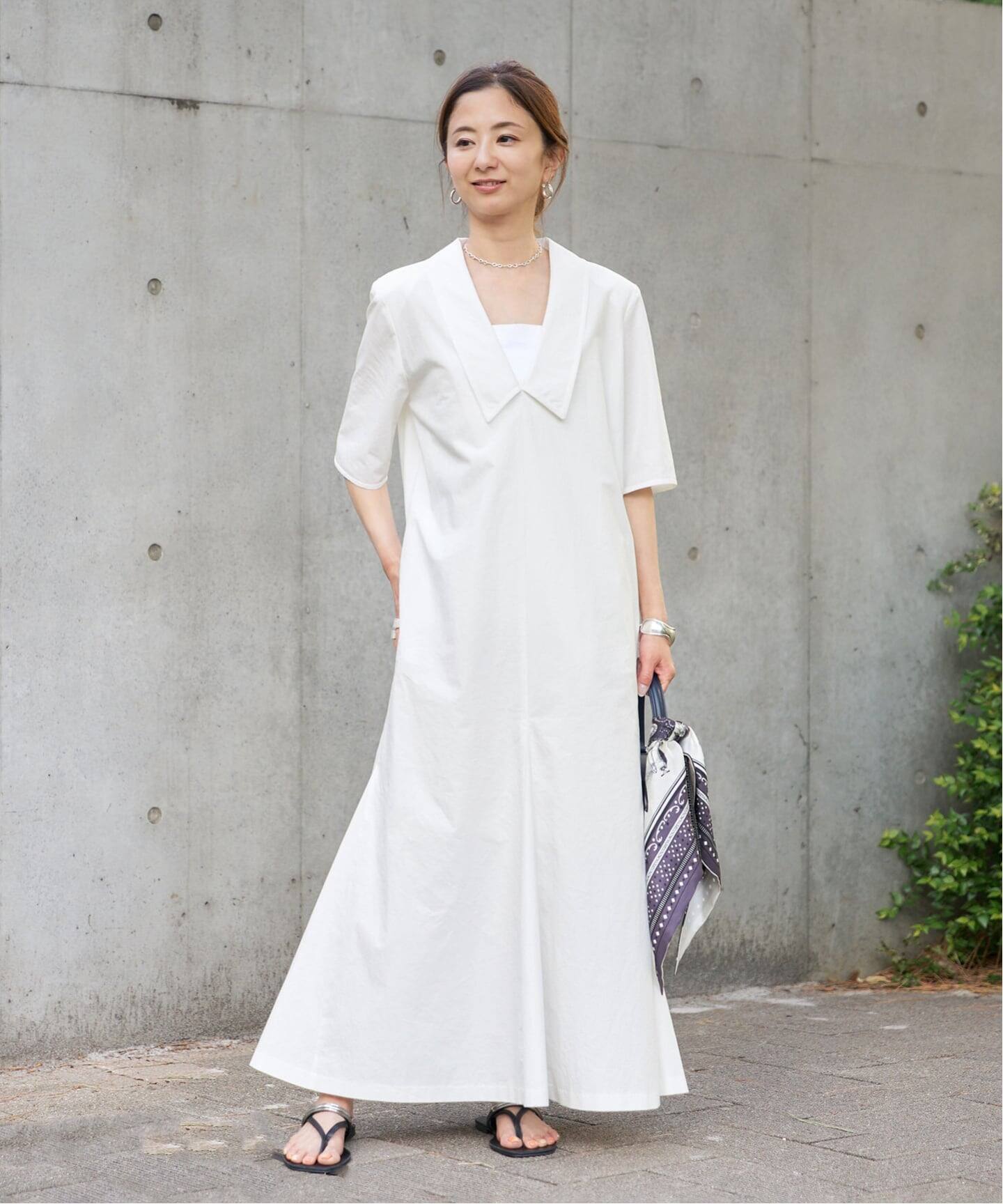 Cotton Linen Flare Dress（ワンピース）｜VERMEIL par iena