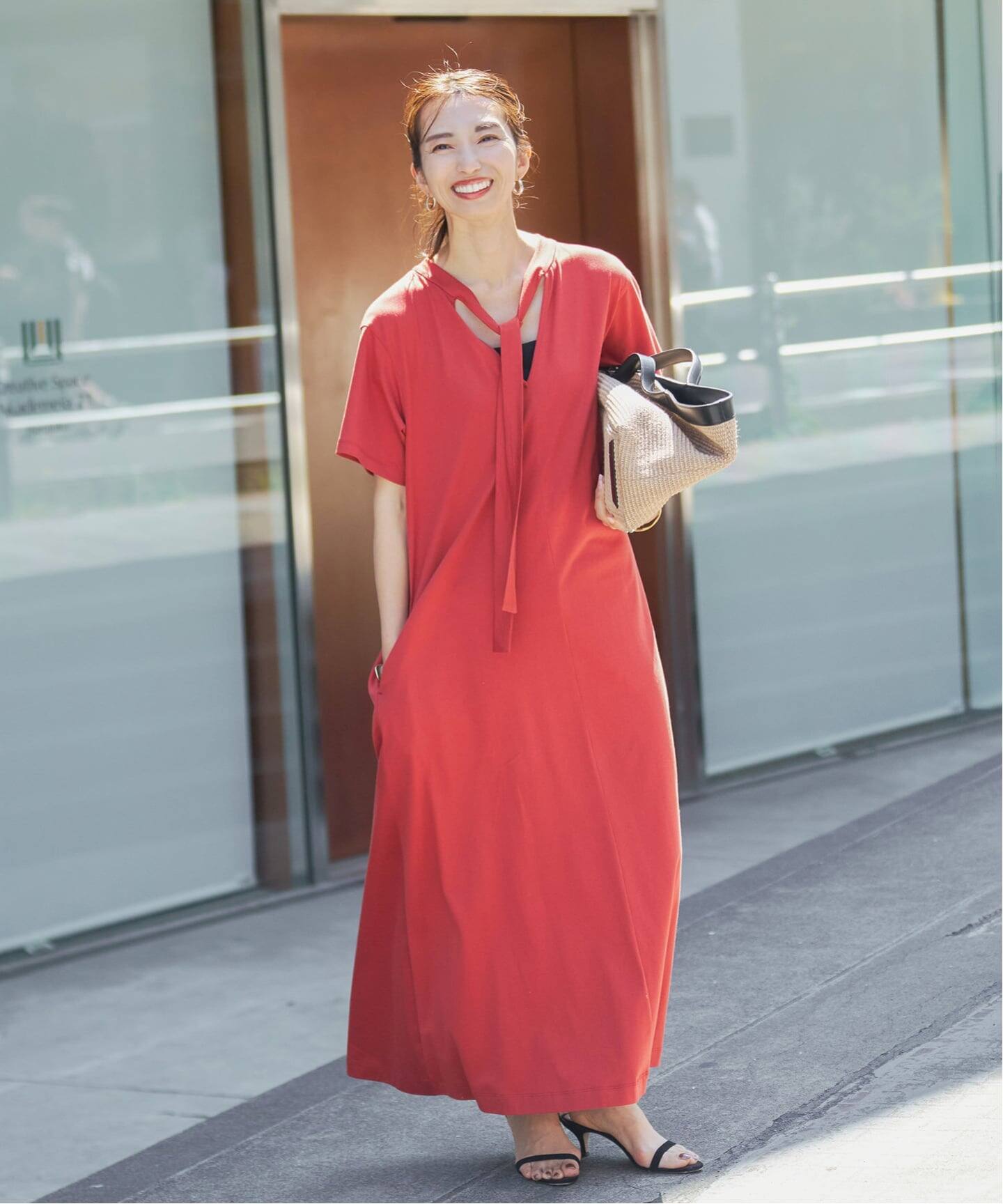 Tie-Neck Jersey Dress（ワンピース）｜VERMEIL par iena