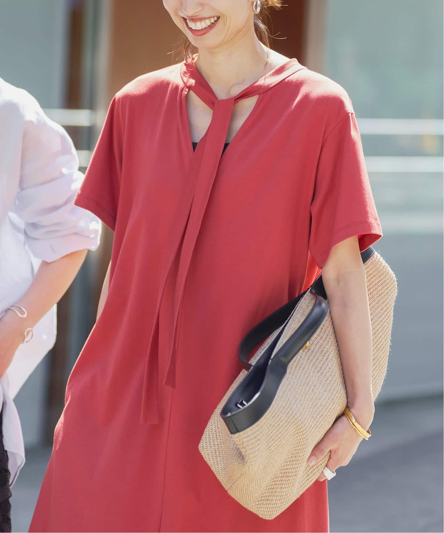 Tie-Neck Jersey Dress（ワンピース）｜VERMEIL par iena