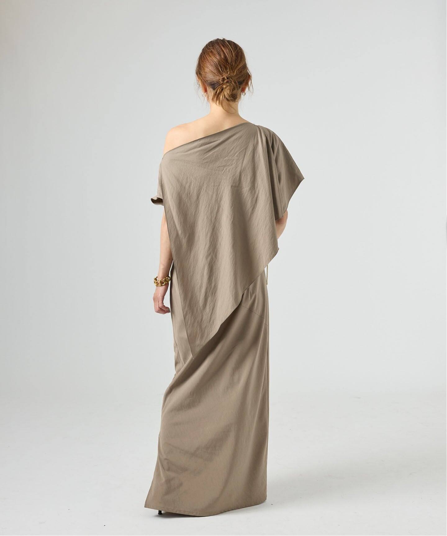 ✨新品未使用✨ ヴェルメイユパーイエナ 洗える 袖タックワンピース カーキ S Drape dress（ワンピース）｜VERMEIL par iena（ヴェルメイユ パー