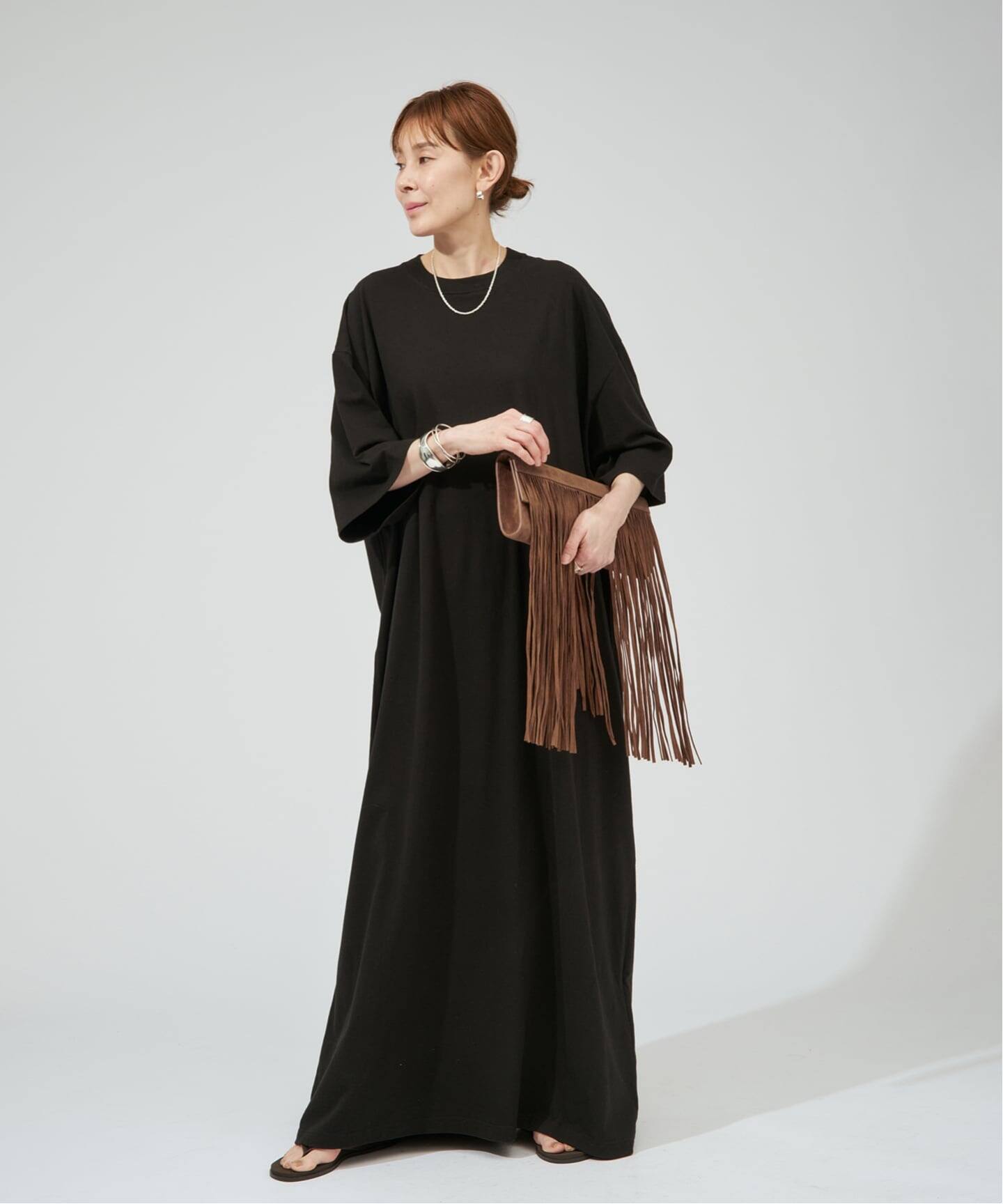 INSCRIRE アンスクリア Raffy Gauze マキシドレス I26SS-CUT8