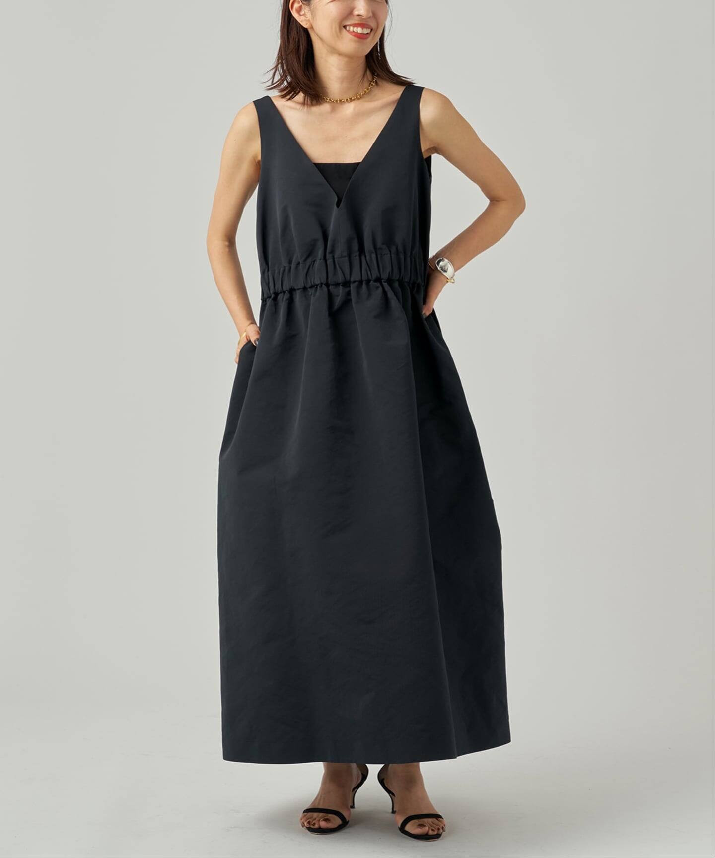 SAQUI サキ Taffeta Jumper ドレス 26SS09（ワンピース）｜VERMEIL par 