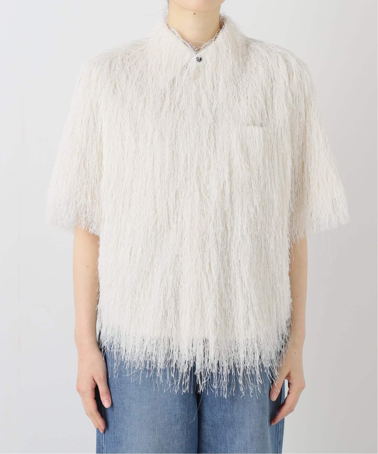 TOGA PULLA FRINGE SHIRT S/S TP261-FJ232：シャツ（シャツ／ブラウス