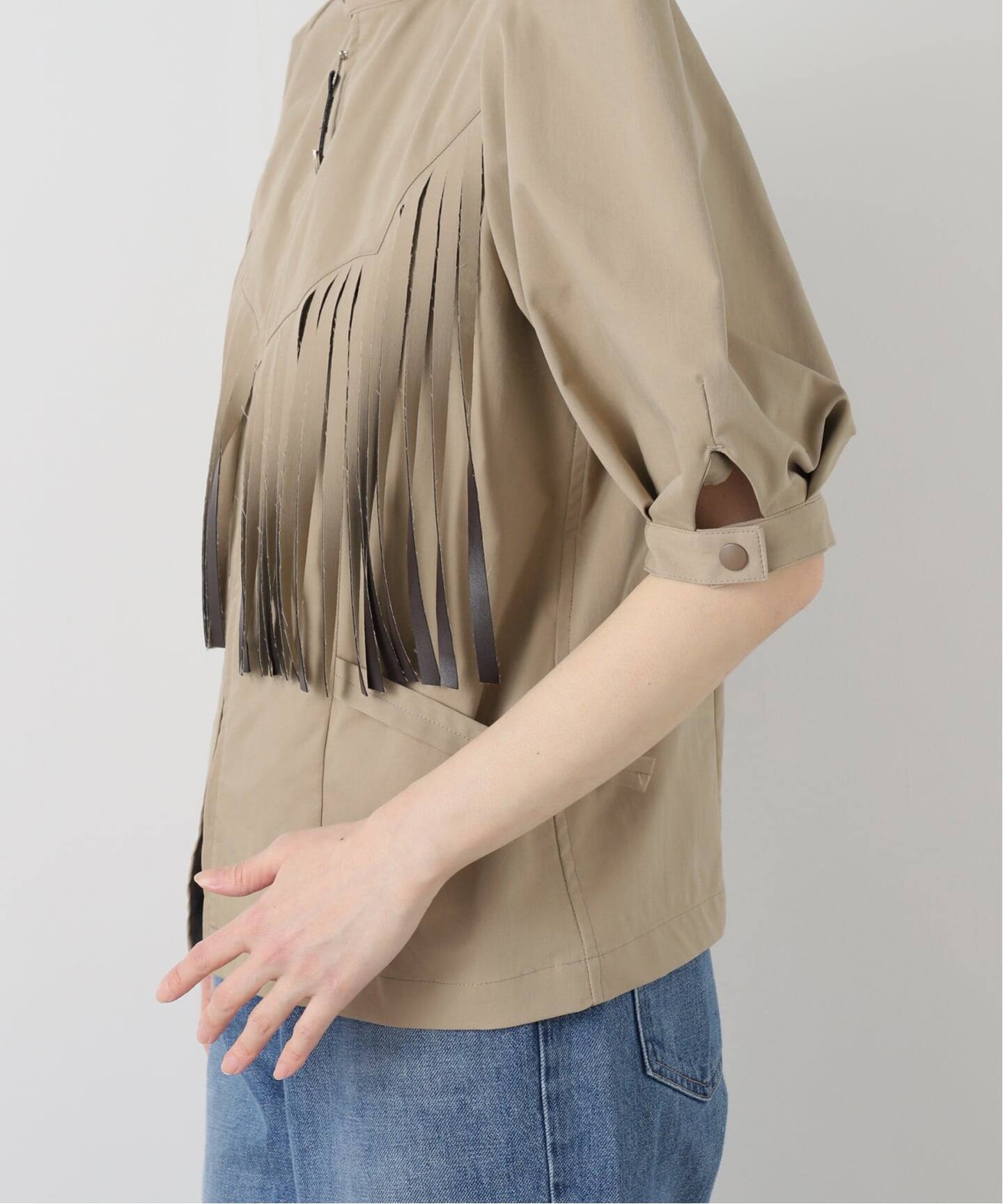 TOGA PULLA TWILL FRINGE BLOUSE TP261-FJ226：ブラウス（シャツ 