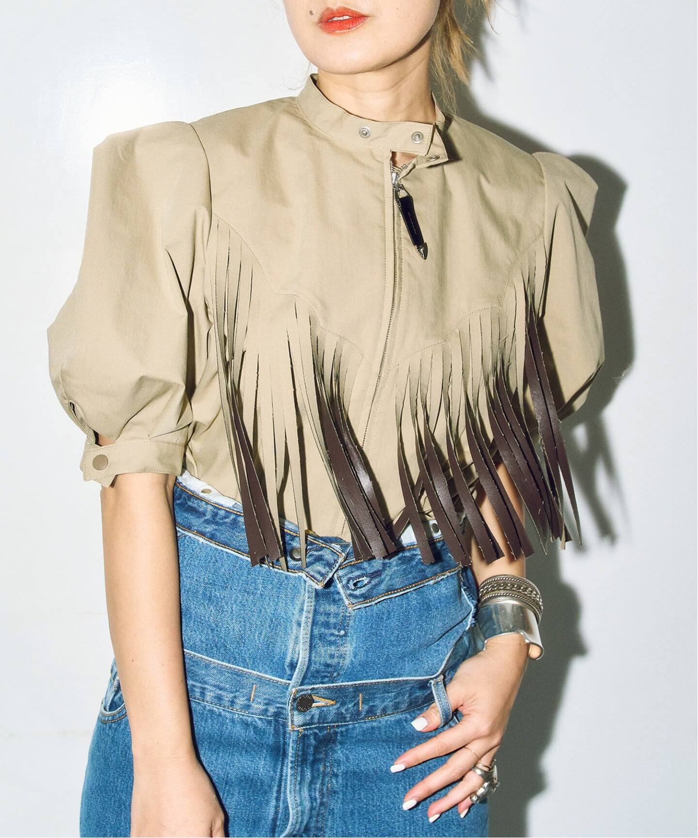 TOGA PULLA TWILL FRINGE BLOUSE TP261-FJ226：ブラウス（シャツ 