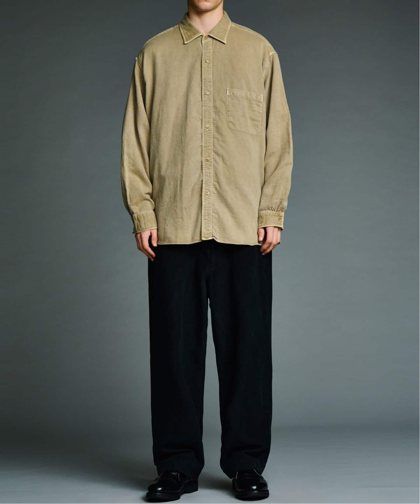 A.PRESSE/アプレッセ】 Vintage Cotton Moleskin Shirts：シャツ