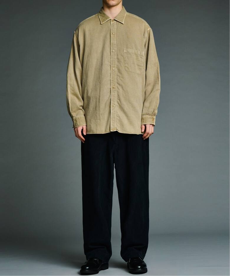 A.PRESSE/アプレッセ】 Vintage Cotton Moleskin Shirts：シャツ 