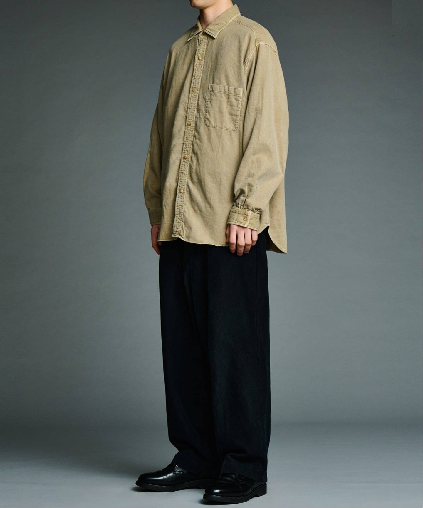 A.PRESSE/アプレッセ】 Vintage Cotton Moleskin Shirts：シャツ