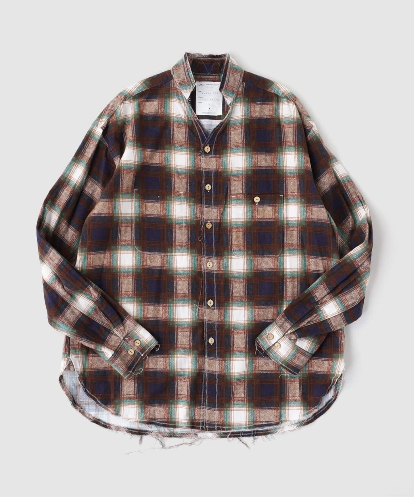 BLACKBIRD / ブラックバード】cut off collar work shirt：シャツ