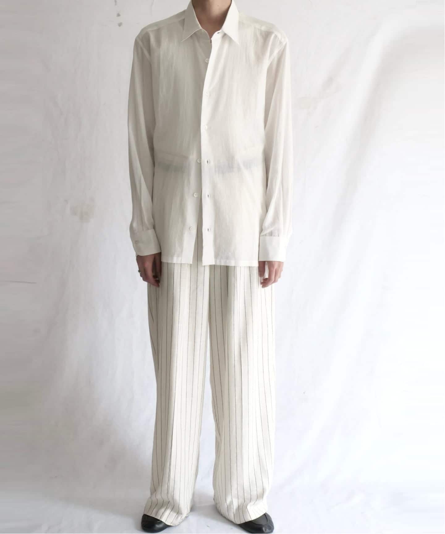 PERIOD FEATURES シャツ　シャツ　シルク PERIOD FEATURES / ピリオドフィーチャーズ】別注 Khadi SH：シャツ