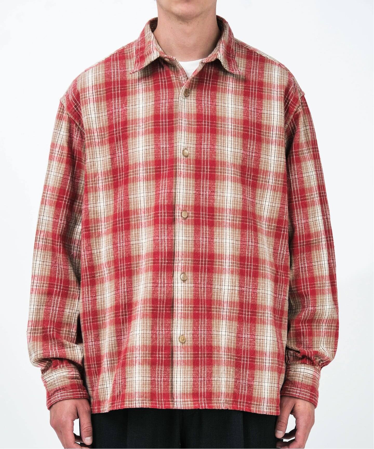 A.PRESSE/アプレッセ】 Vintage Cotton Silk Nep Twill C（シャツ