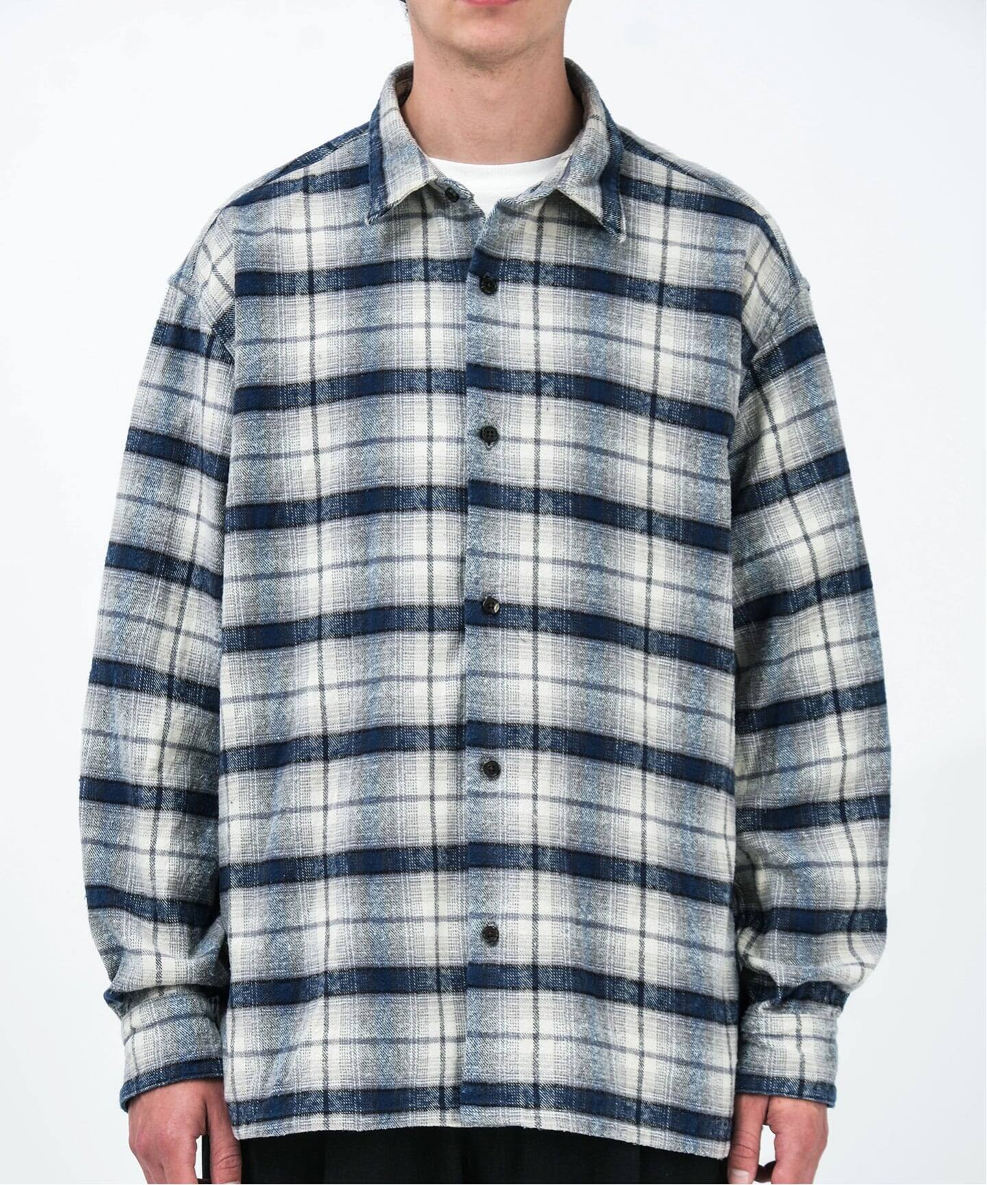 A.PRESSE/アプレッセ】 Vintage Cotton Silk Nep Twill C（シャツ