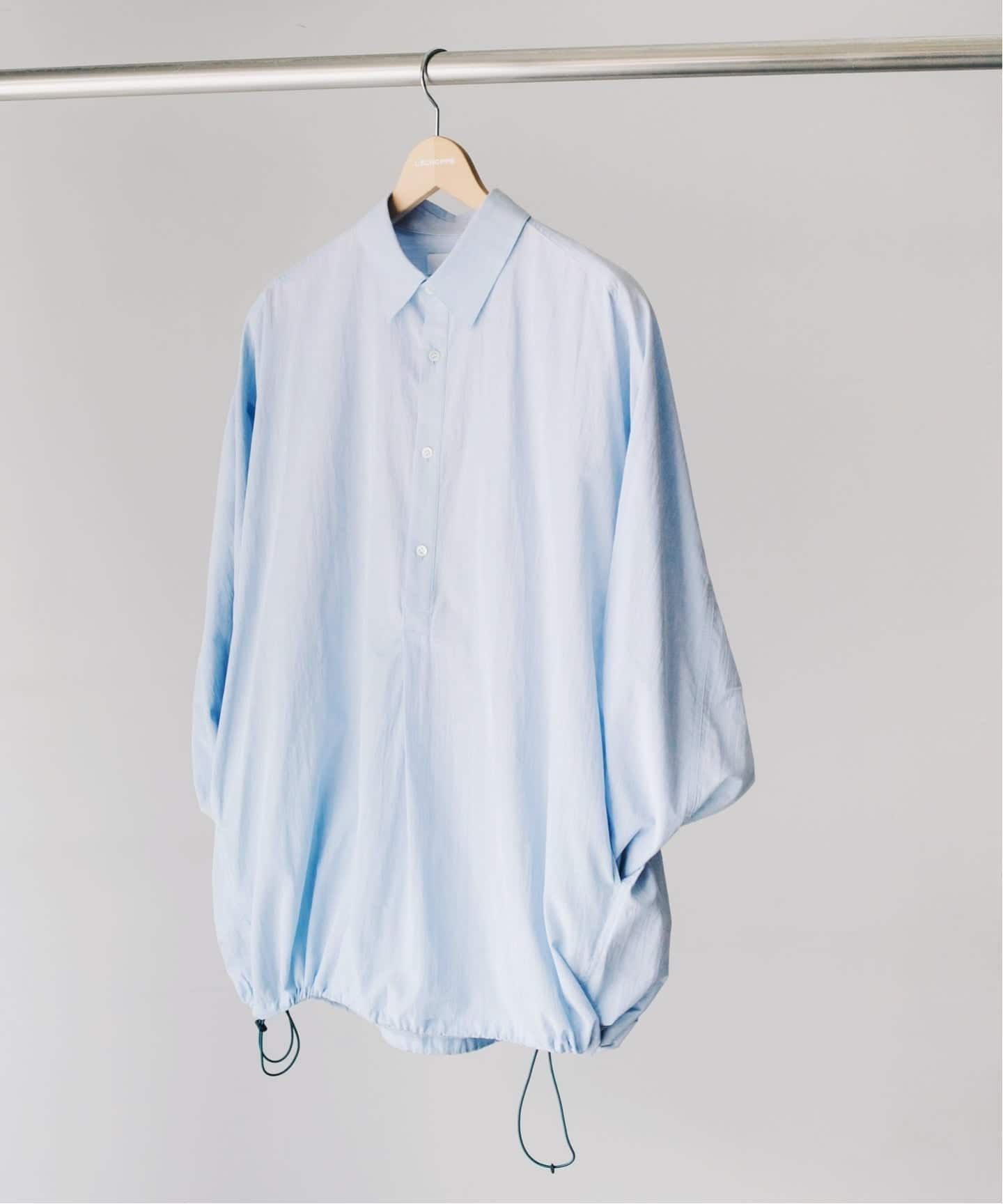 終了　グラフペーパー　プルオーバーシャツ　サックスブルー Graphpaper / グラフ ペーパー】 Seersucker Pullover：プルオーバー