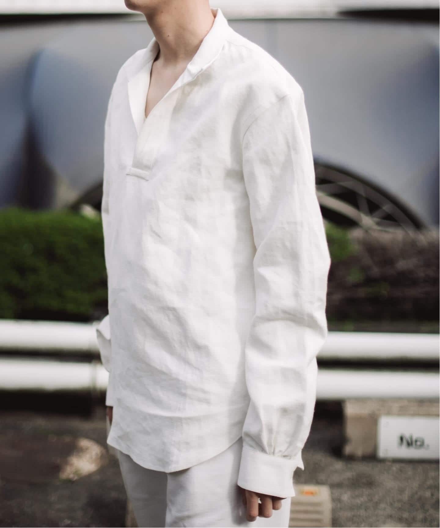 Bourrienne Paris X / ブリエンヌ パリ ディス】CHEMISE SCULPTEUR LIN