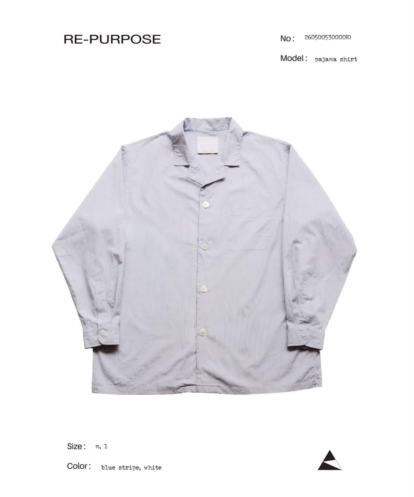 RE-PURPOSE / リパーパス】 pyjama shirts:シャツ（シャツ／ブラウス