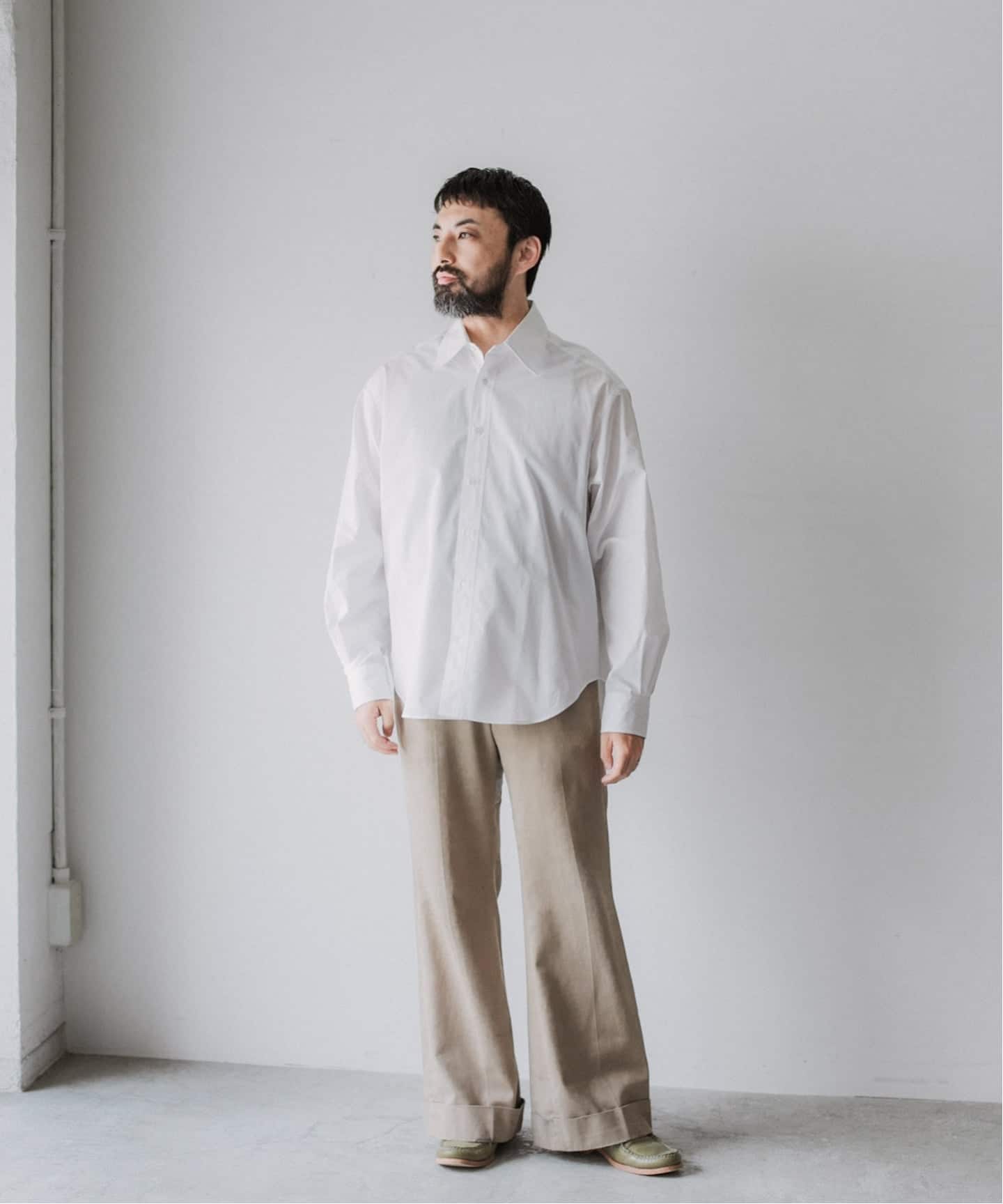 LE / エルイー】SHIRT WIDE：ワイドシャツ（シャツ／ブラウス）｜L