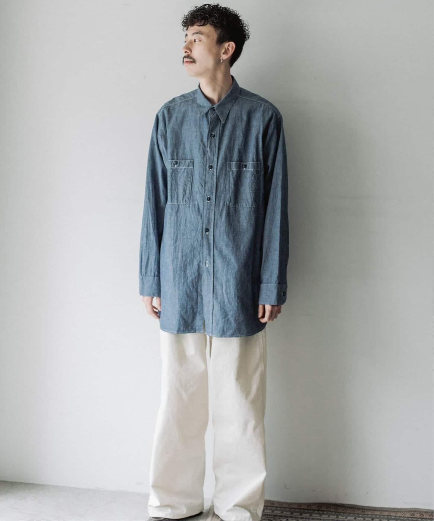LE / エルイー】 STANDARD chambray SH:シャツ（シャツ／ブラウス）｜L