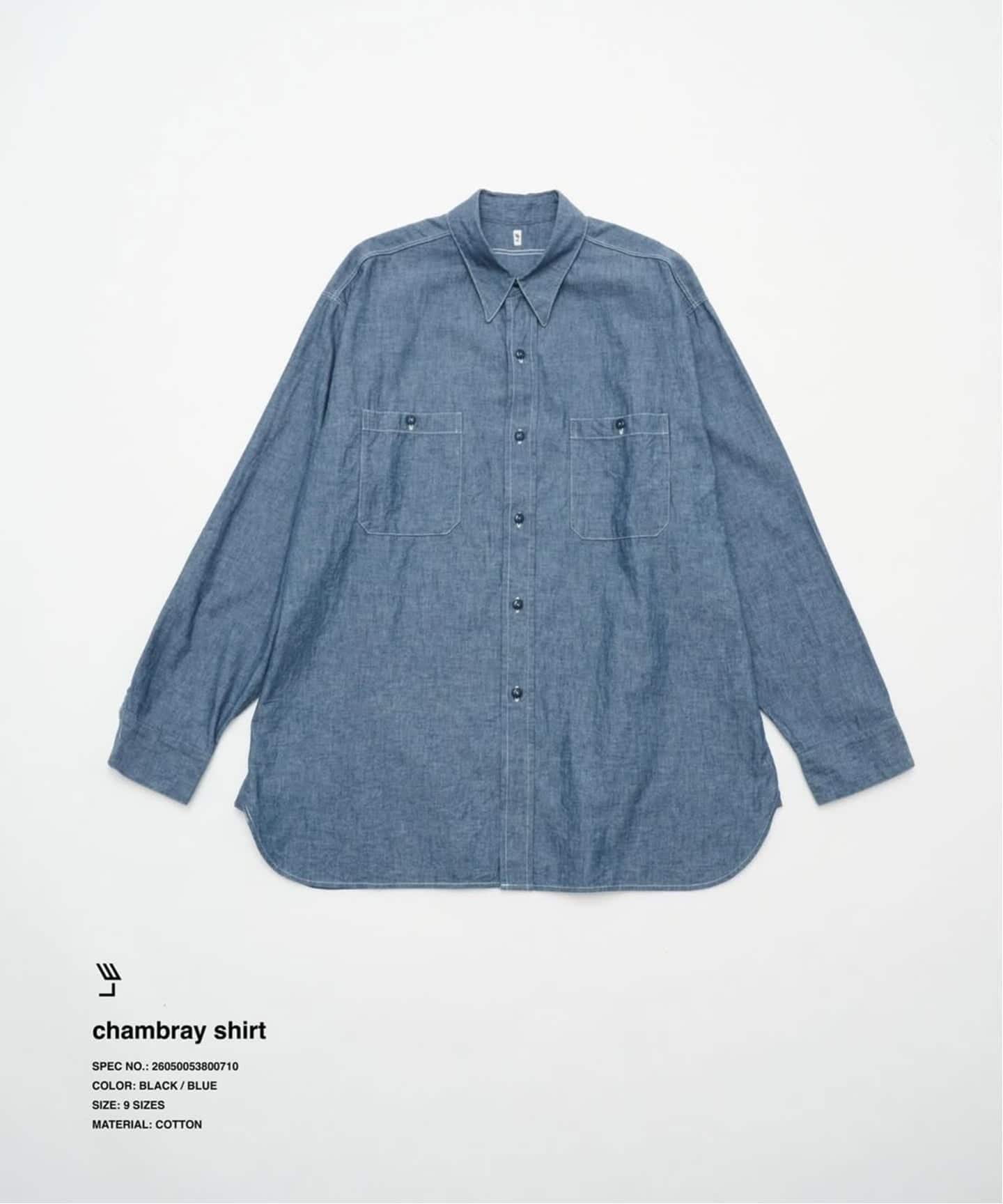 LE / エルイー】 STANDARD chambray SH:シャツ（シャツ／ブラウス）｜L
