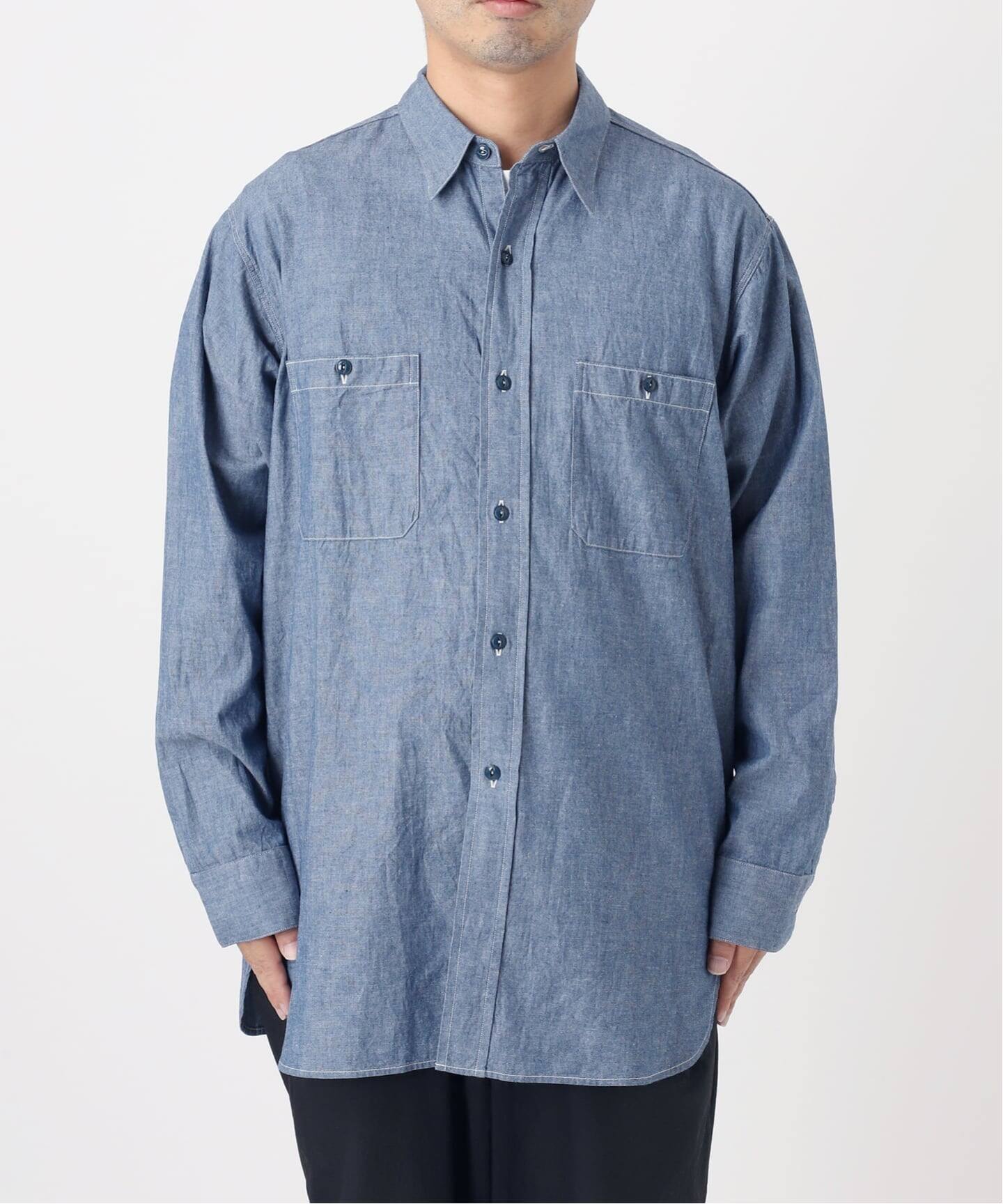LE / エルイー】 STANDARD chambray SH:シャツ（シャツ／ブラウス）｜L