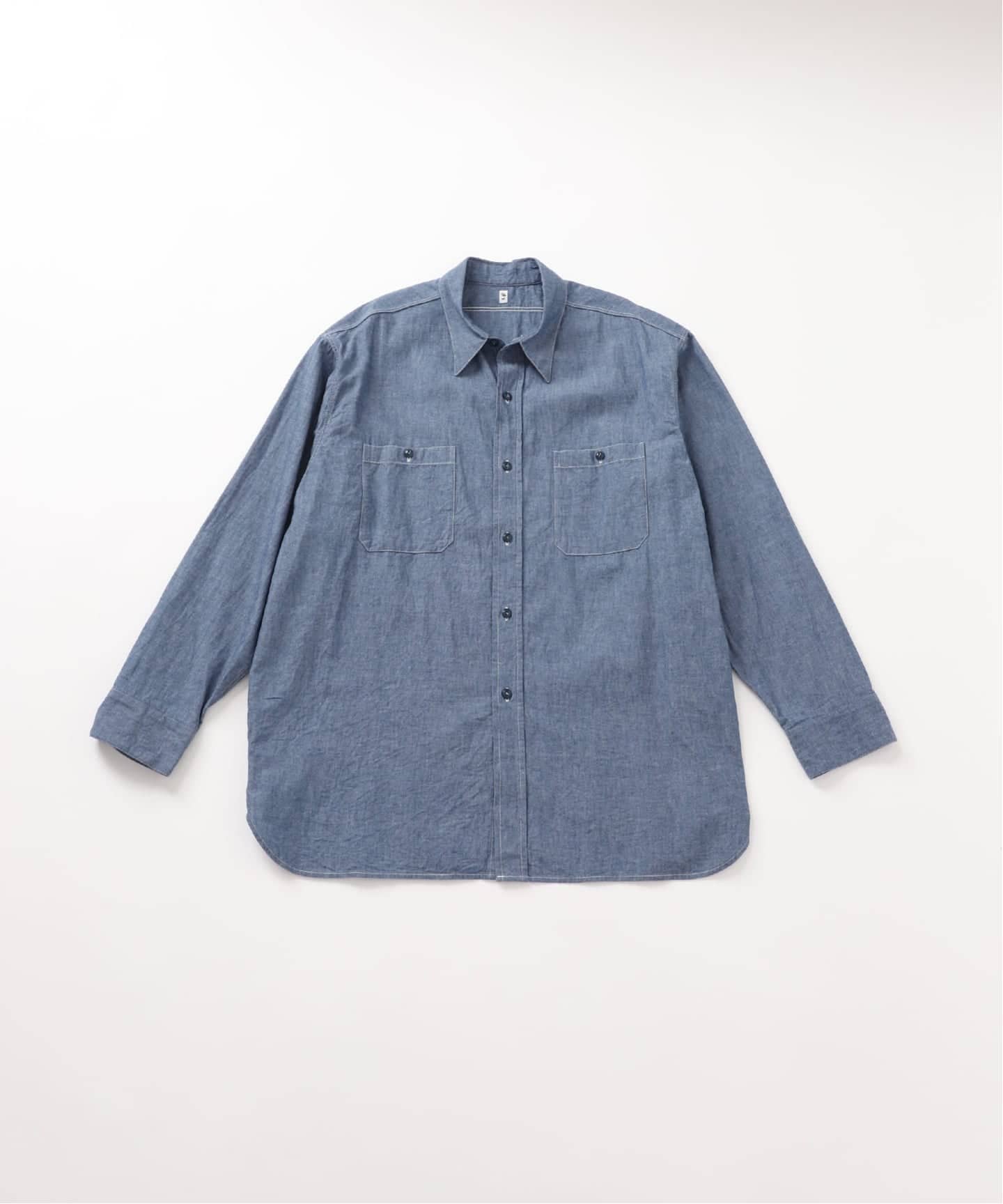 LE / エルイー】 WIDE chambray SH:シャツ（シャツ／ブラウス）｜L