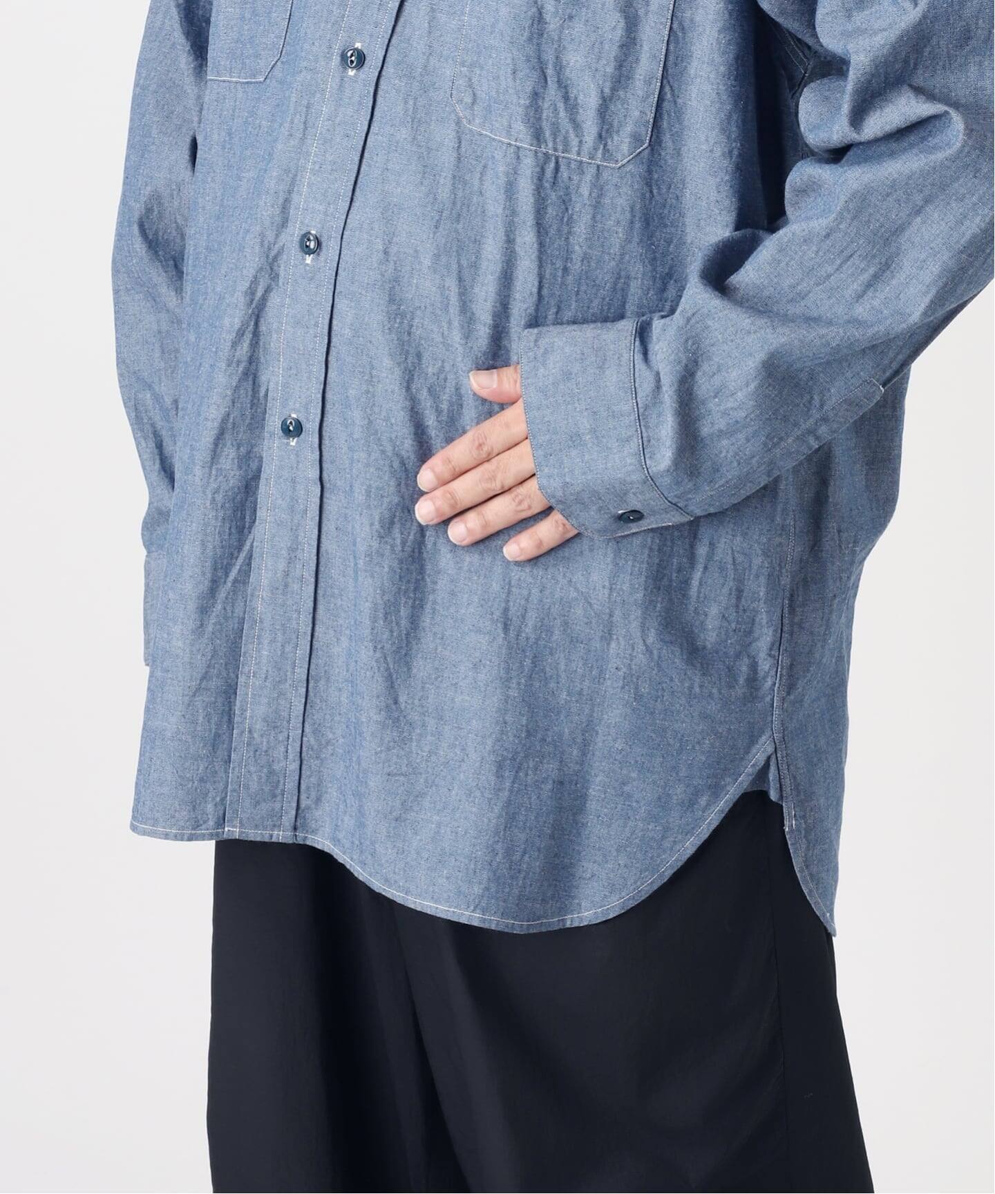 LE / エルイー】 WIDE chambray SH:シャツ（シャツ／ブラウス）｜L