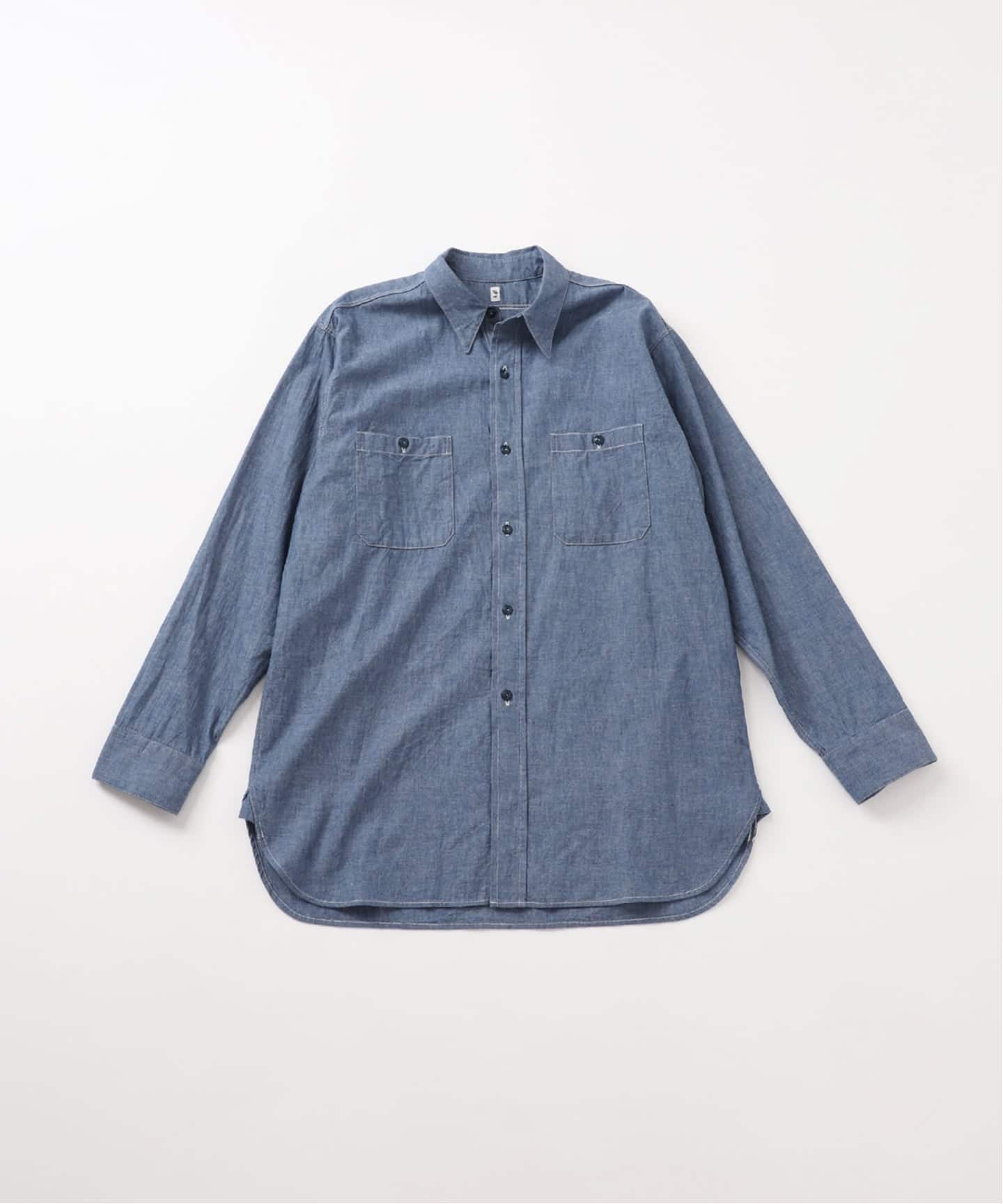 LE / エルイー】 EX-WIDE chambray SH:シャツ（シャツ／ブラウス）｜L