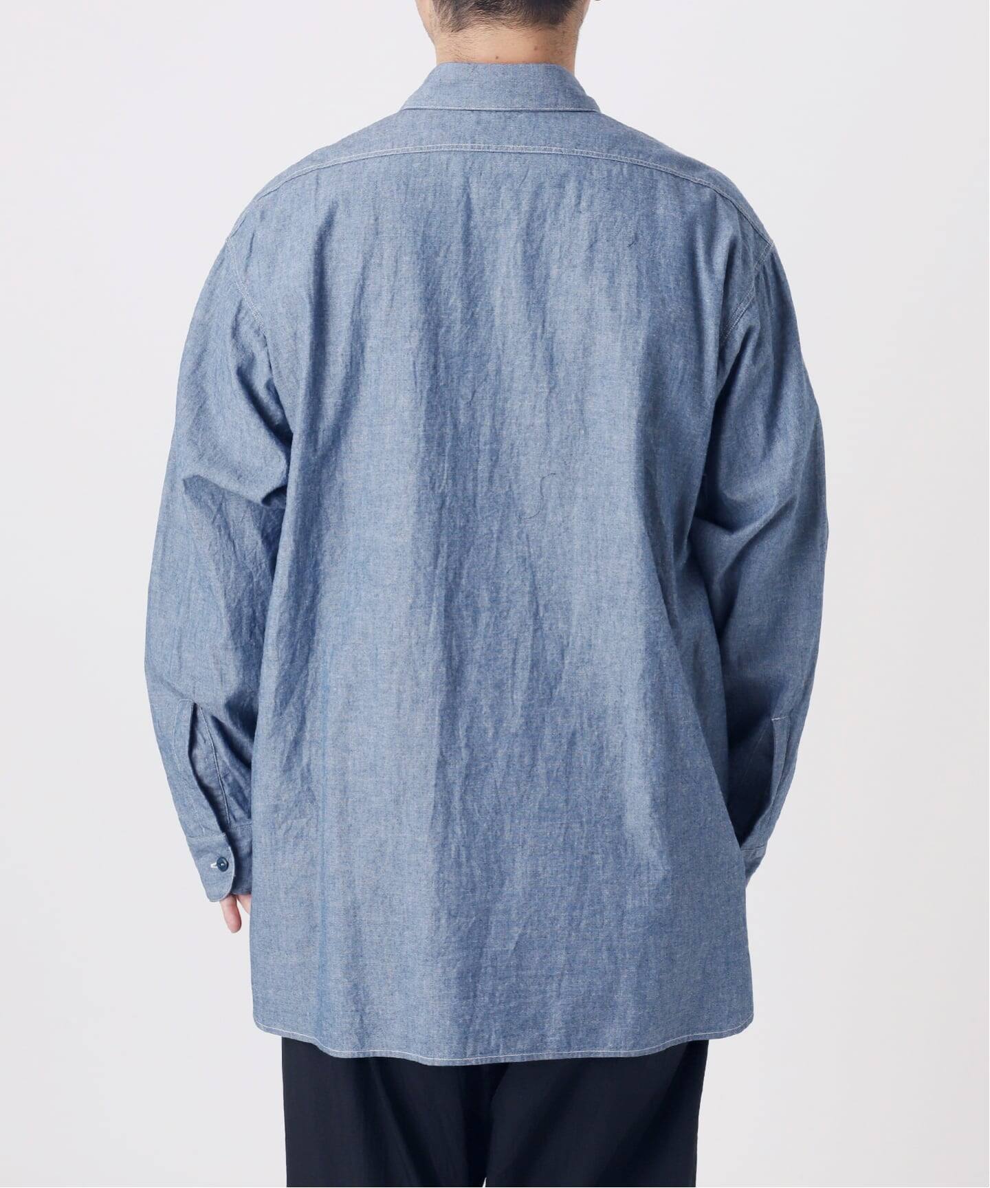 LE / エルイー】 EX-WIDE chambray SH:シャツ（シャツ／ブラウス）｜L