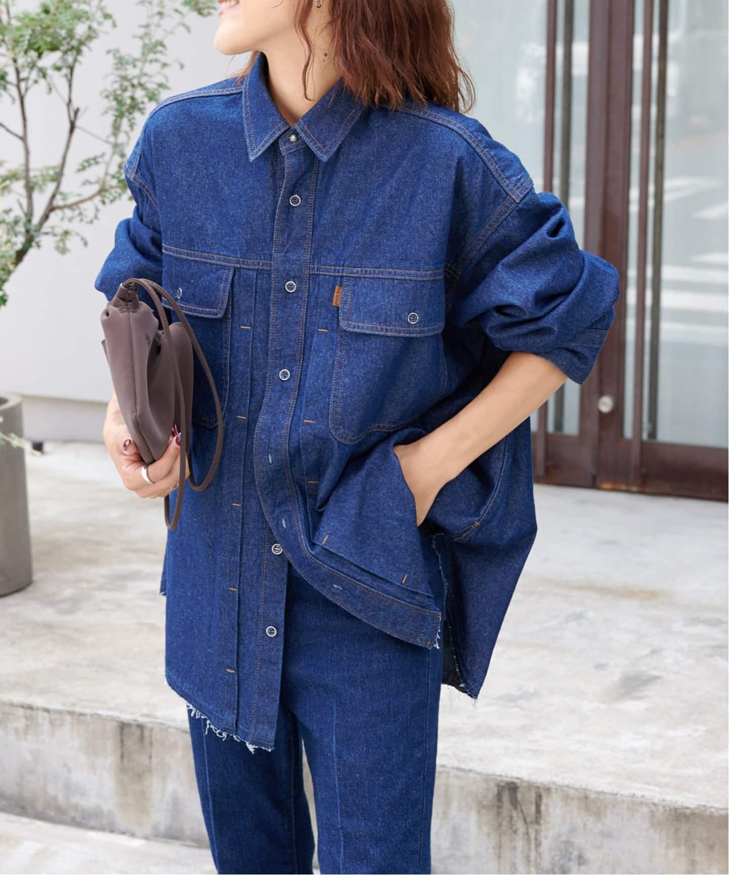 ULTデニムワーカーシャツ　outdoor products SHINZONE ≪予約 追加3≫ULTデニムワーカーシャツ（シャツ／ブラウス）｜OUTDOOR