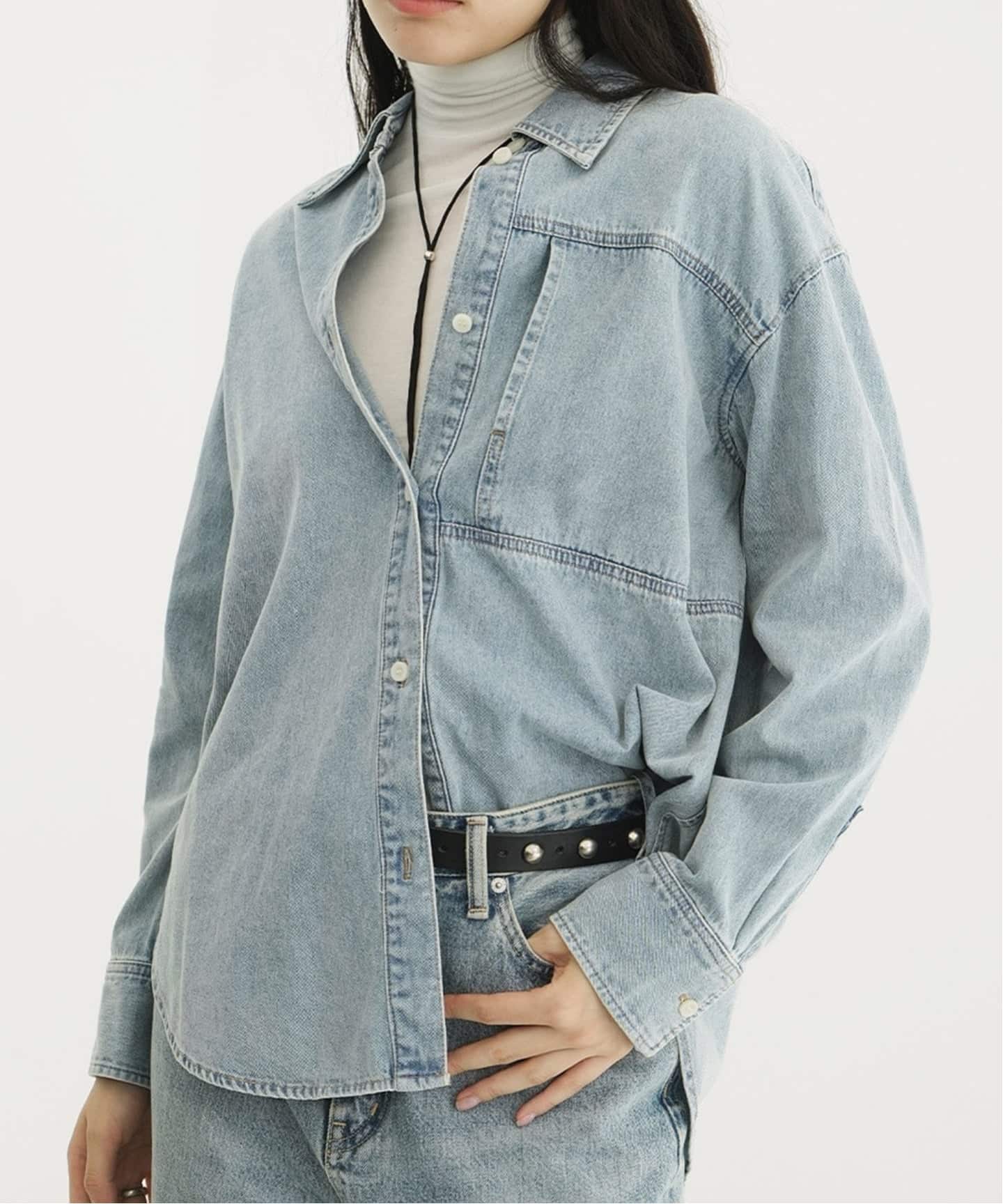 CLANE COMPACT DENIM SHIRTS（シャツ／ブラウス）｜BOICE FROM