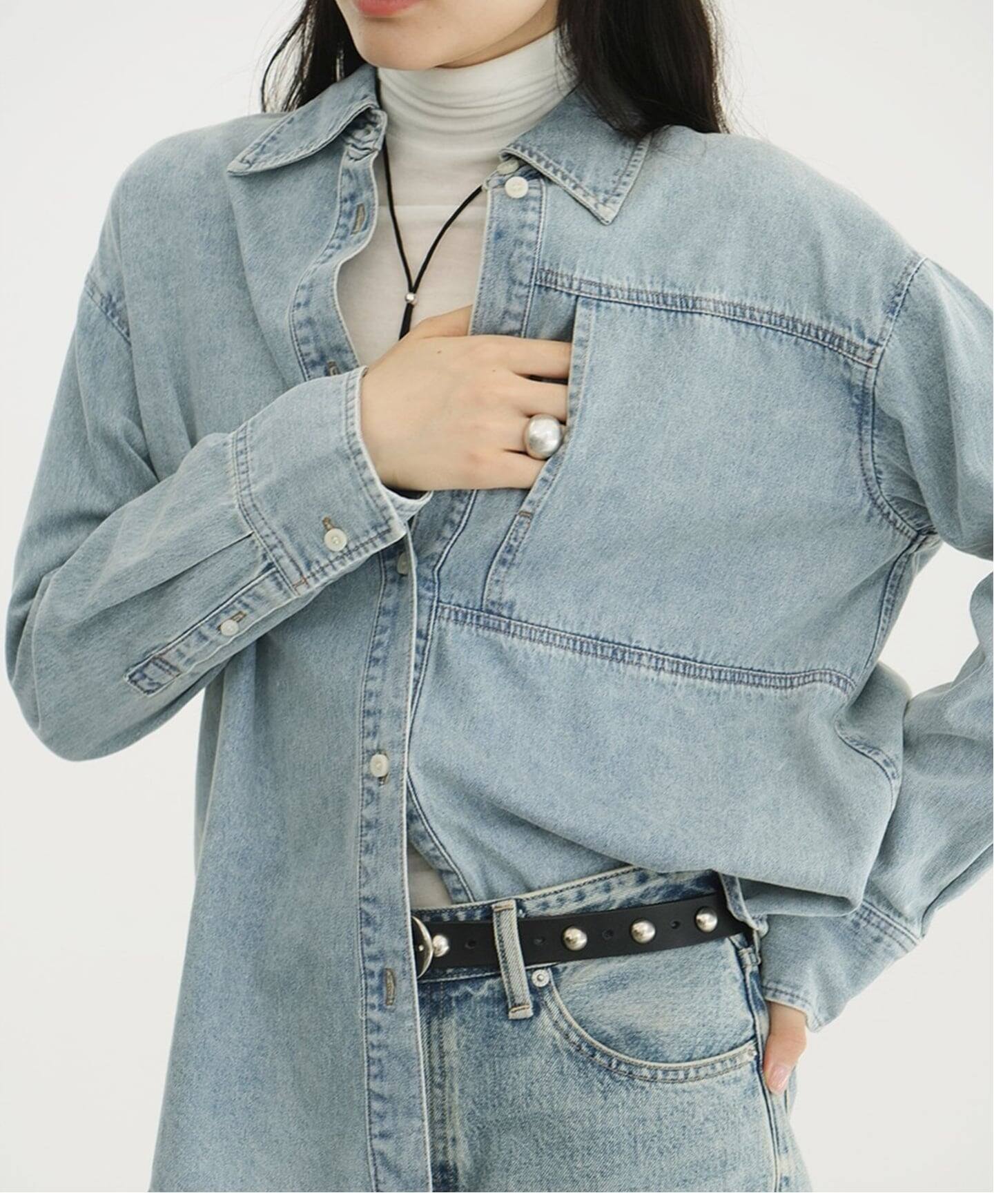 CLANE COMPACT DENIM SHIRTS（シャツ／ブラウス）｜BOICE FROM