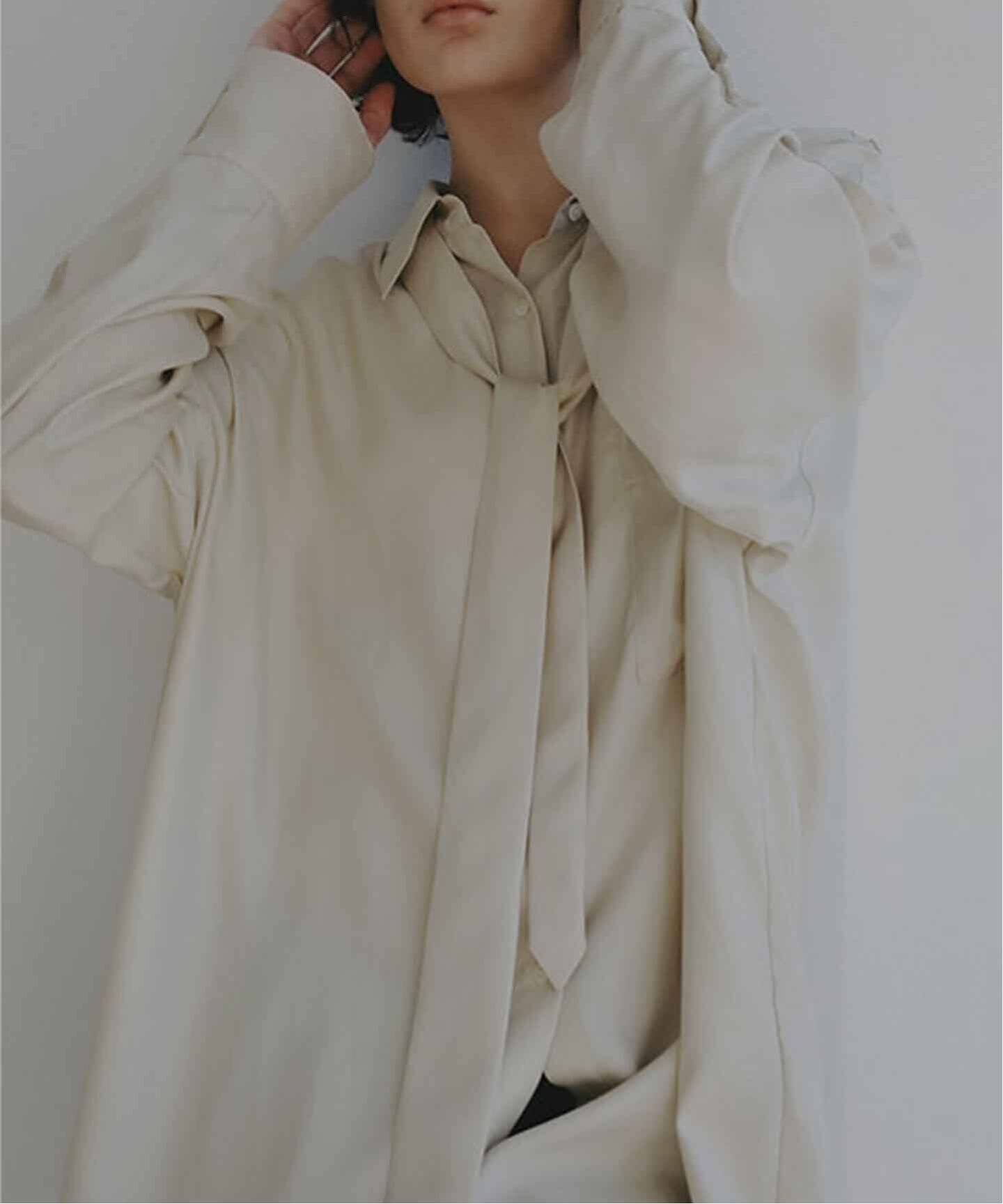 ETRE TOKYO キュプラネクタイオーバーサイズシャツ（シャツ／ブラウス