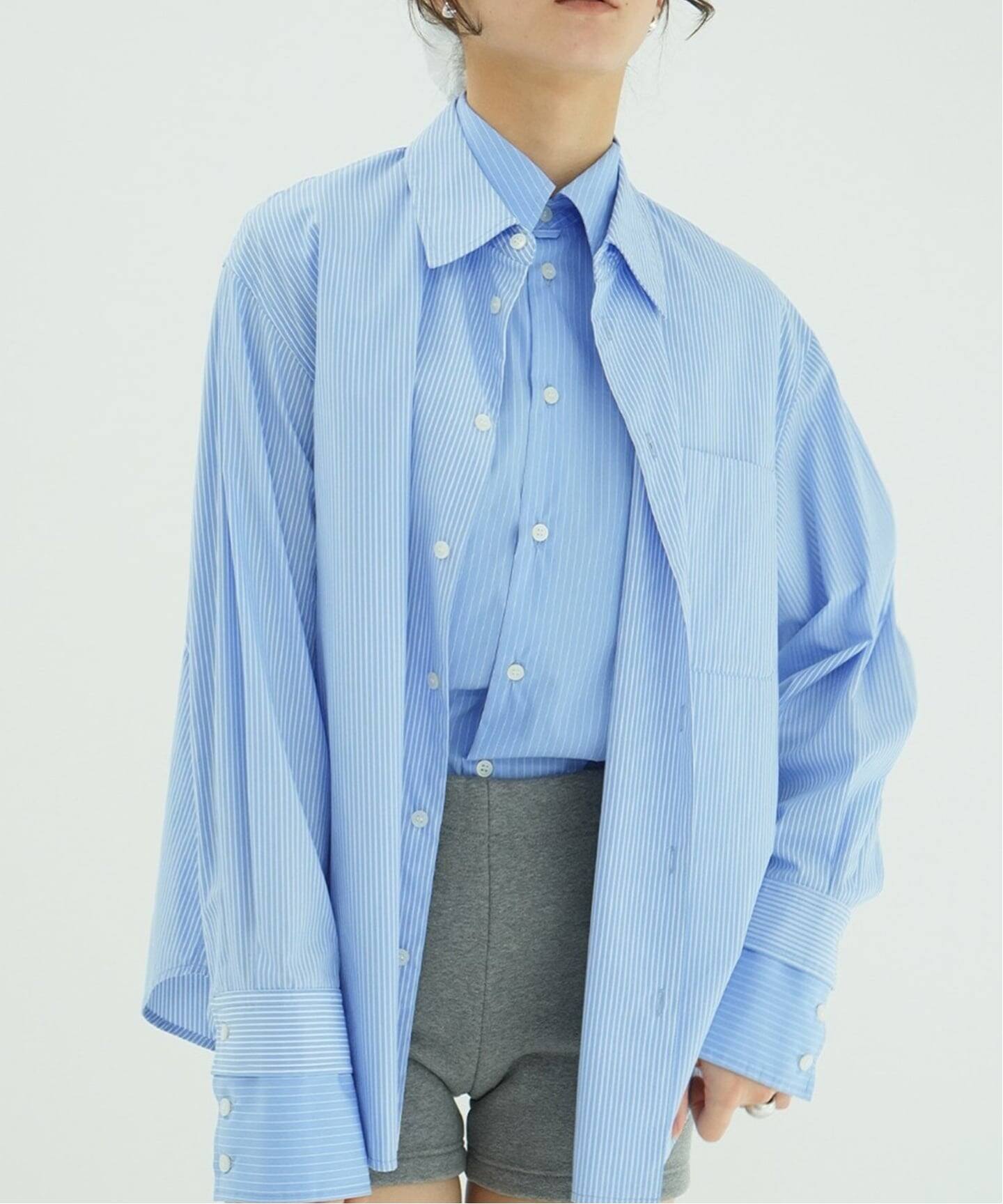CLANE TWO TONE LAYERED SHIRTS（シャツ／ブラウス）｜BOICE FROM